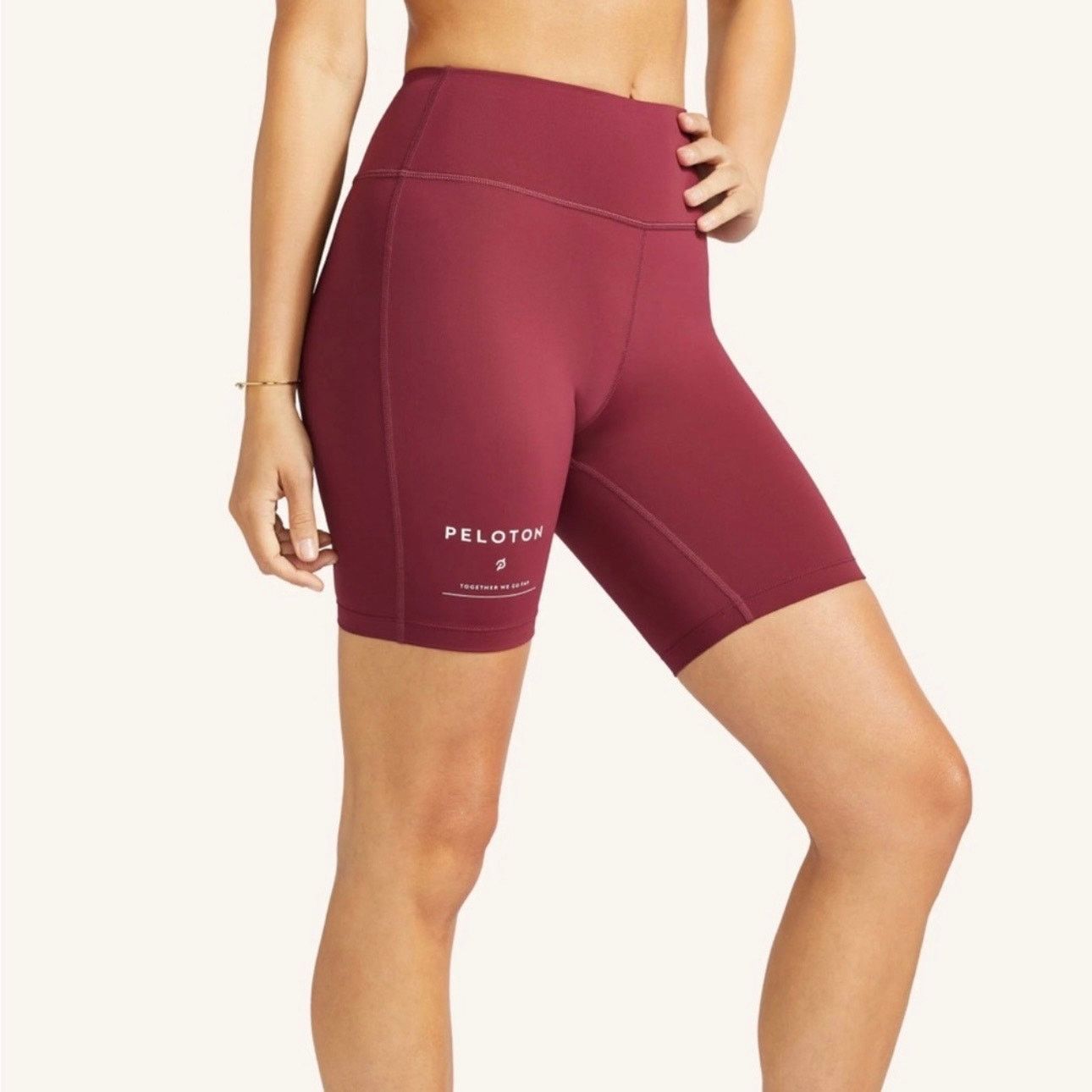 Peloton Peloton 7” Move Mission Bike Shorts Size Small Maroon Size 27" / US 4 / IT 40 - 6 Thumbnail