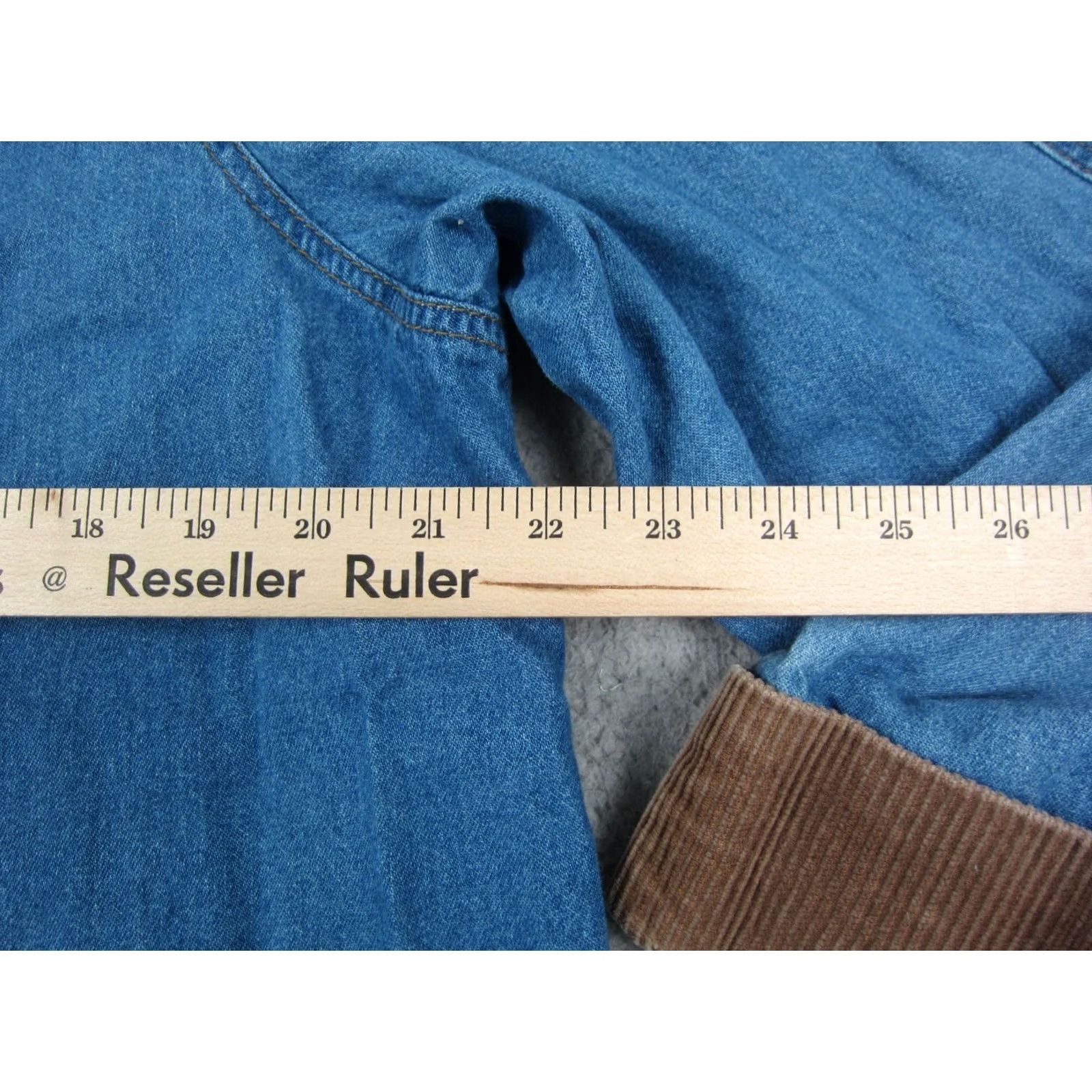 Vintage VINTAGE Michelle Louise Chore Jacket Womens XL Blue Denim Cord Barn Jacket Size XL / US 12-14 / IT 48-50 - 6 Thumbnail