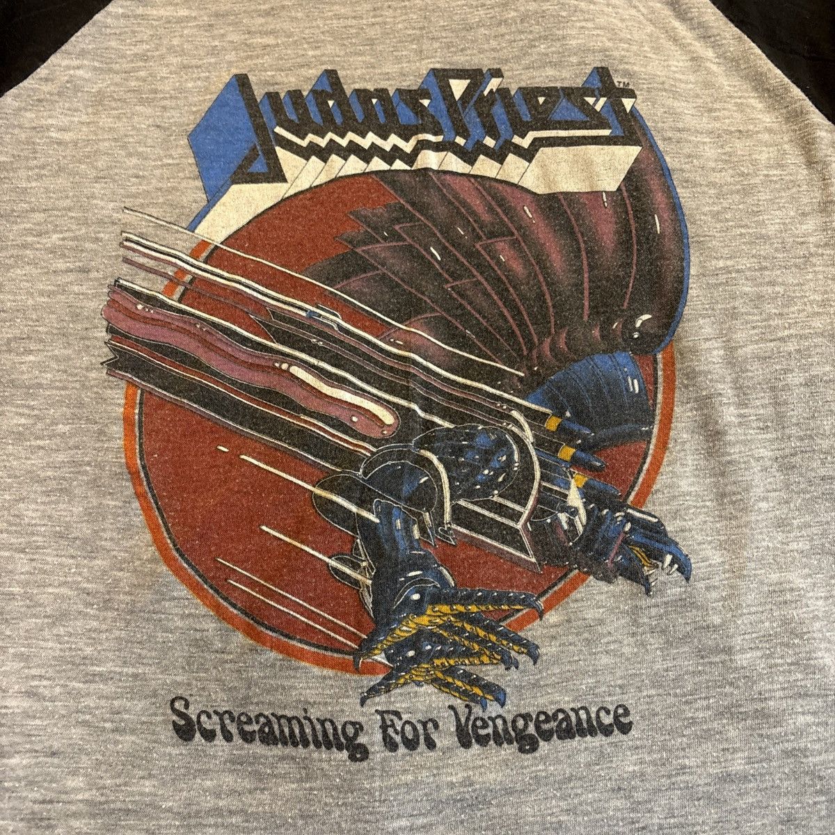 Band Tees × Vintage Vintage Judas Priest 1983 Rock T-Shirt ScreamingForVengeance Size US L / EU 52-54 / 3 - 2 Thumbnail