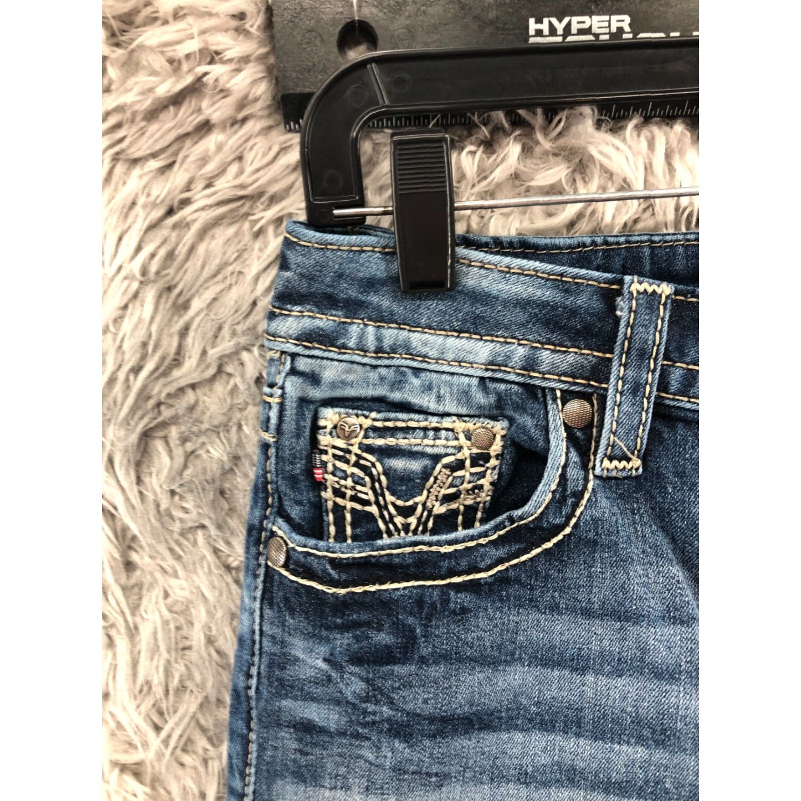 Vintage VIGOSS Jeans Boyfriend 27x27 Blue Medium Wash 5-Pocket Denim Vel 1 Juniors Womens Medium/Butt? Size 25" / US 0 / IT 36 - 5 Thumbnail