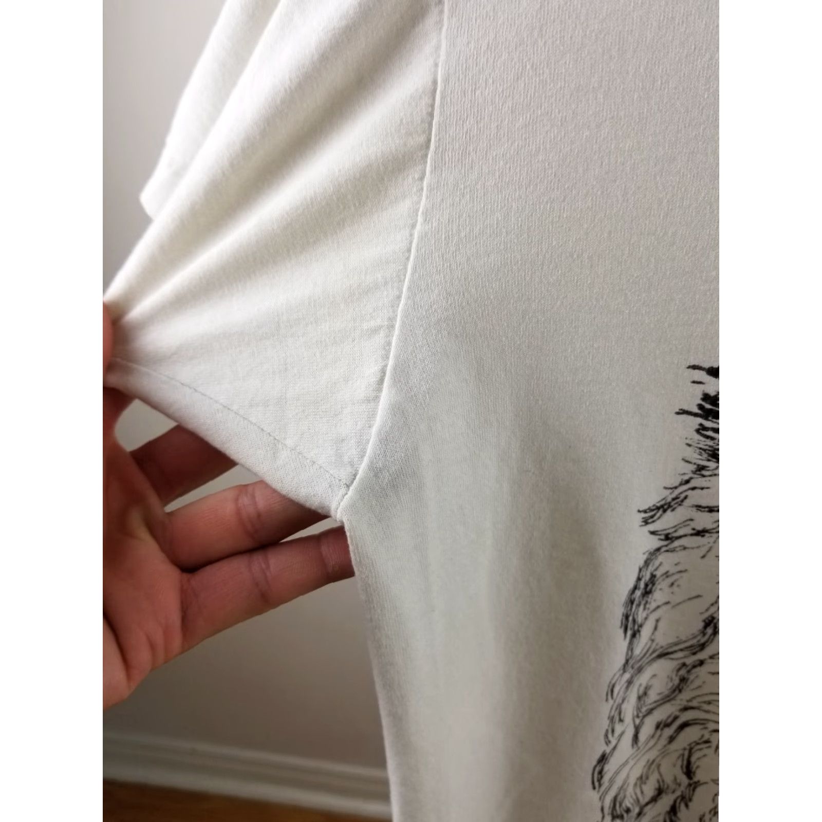 Vintage VINTAGE 90's LION FACE FADED SINGLE STITCH WHITE T-SHIRT SZ LARGE Size US L / EU 52-54 / 3 - 3 Thumbnail