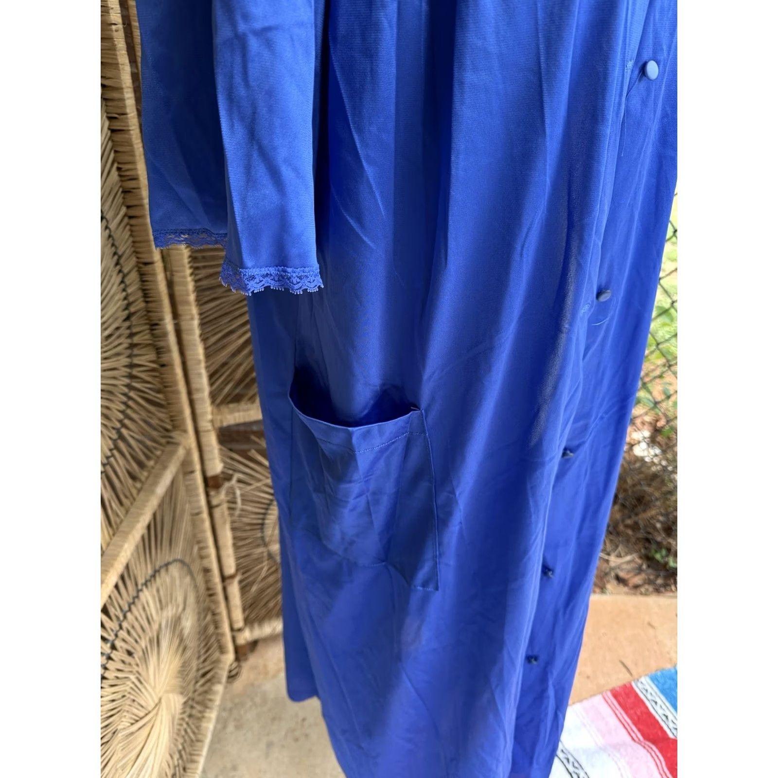 Vintage VINTAGE Nancy King Lingerie Nightgown Maxi Blue 100% Nylon M NYT USA Womens Nightwear Regular Size M Limited Tags Size ONE SIZE - 4 Thumbnail