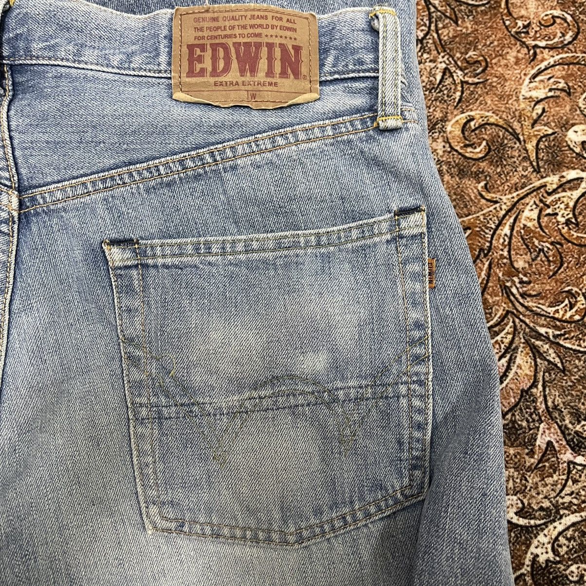 Edwin 🔥Vintage Edwin 502 Stoned Washed Ripped Slevedge Denim Jeans Size US 34 / EU 50 - 13 Thumbnail