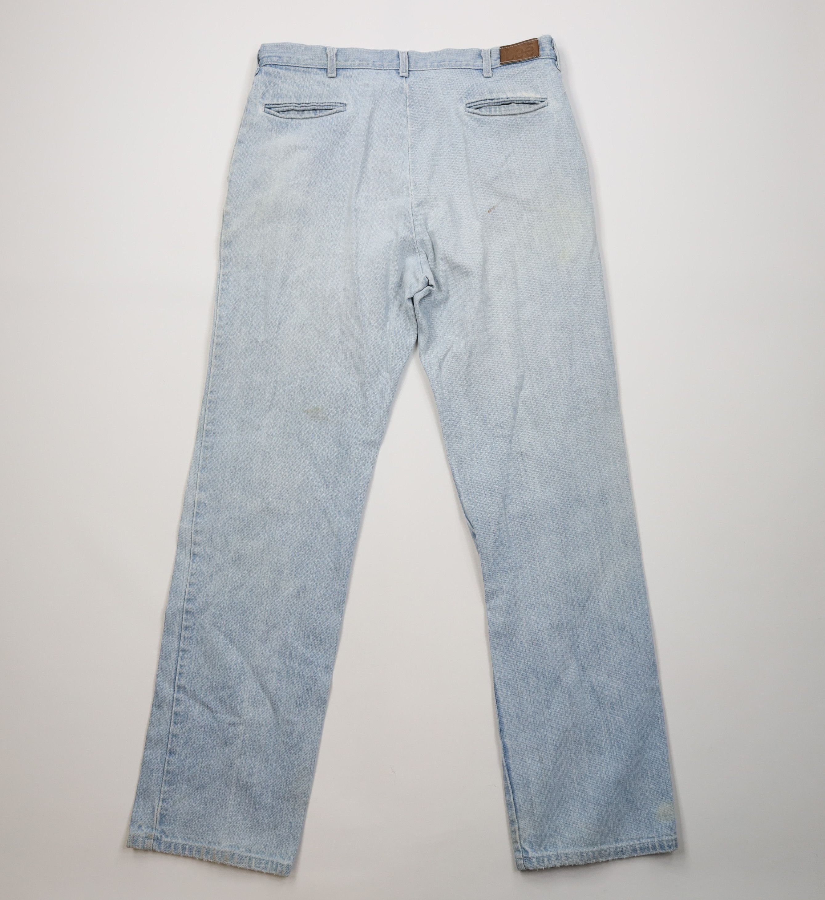 Lee Vintage 90s Lee Striped Wide Leg Denim Jeans Blue USA Size US 36 / EU 52 - 12 Thumbnail