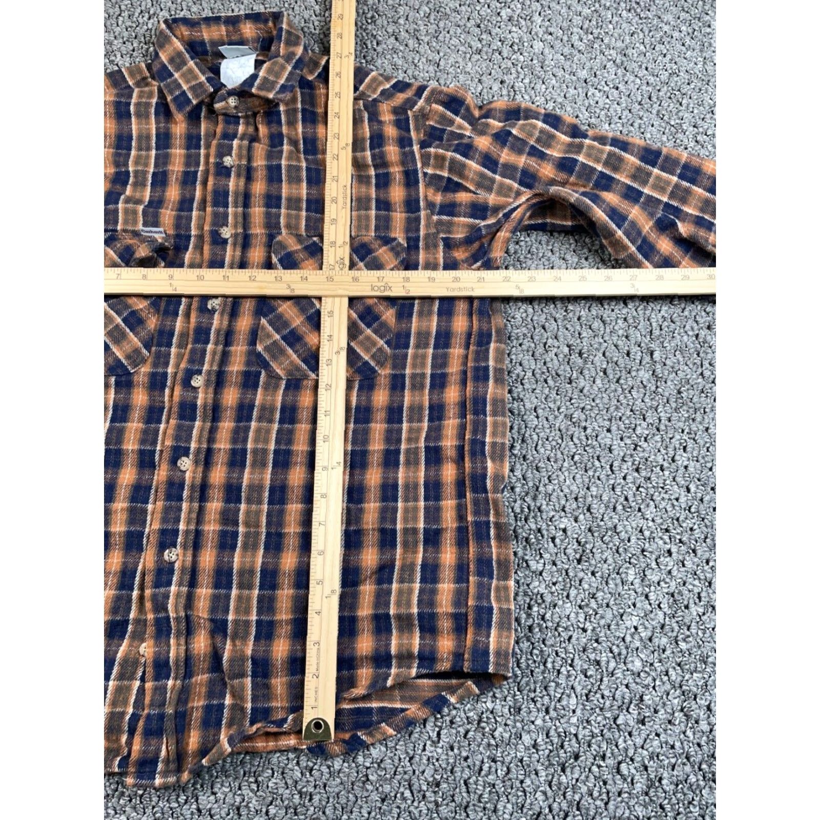 Carhartt VINTAGE Carhartt Flannel Shirt Adult Medium Blue Brown Plaid Workwear 90s Grunge Mens Size US M / EU 48-50 / 2 - 4 Thumbnail