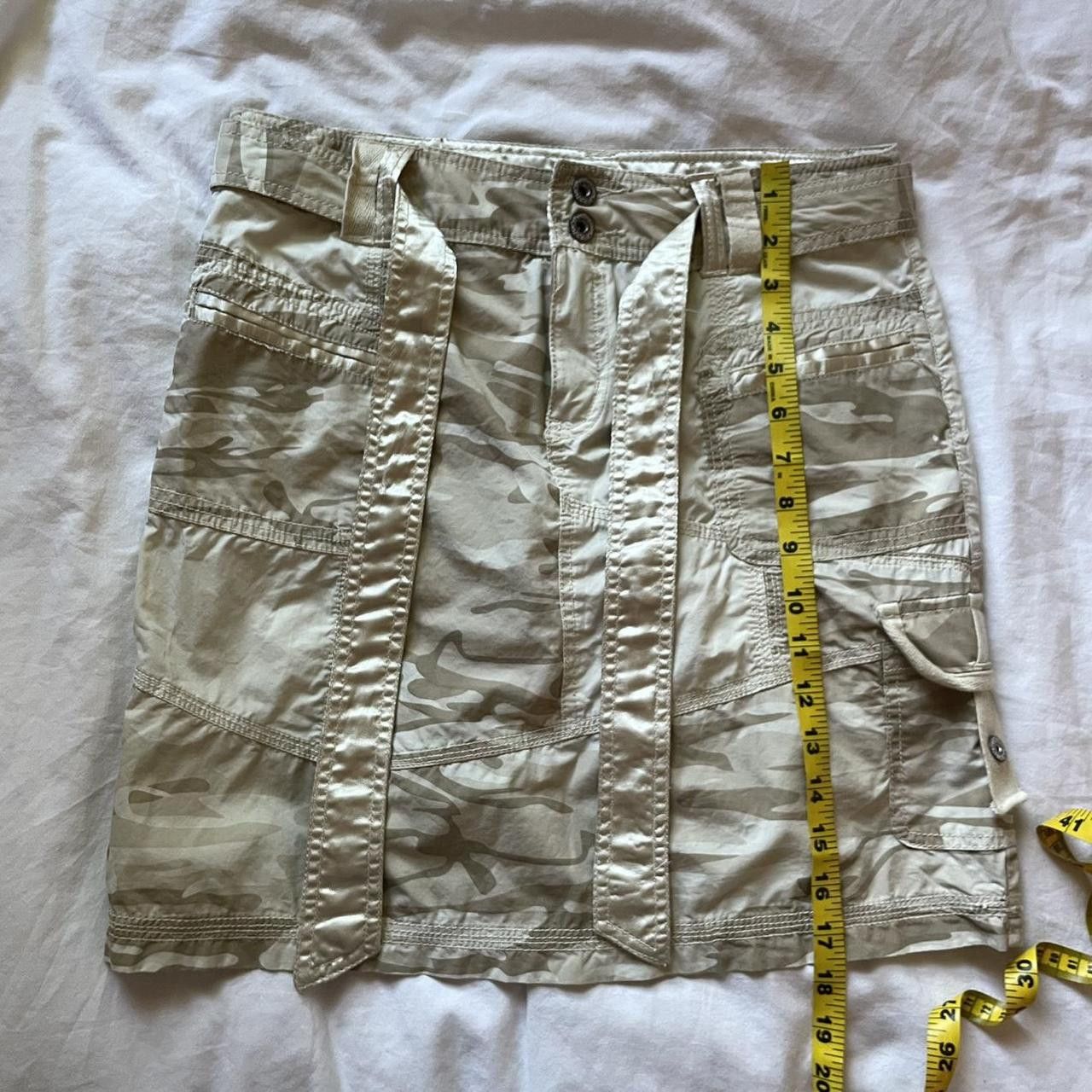 Point Zero Y2K Beige Camouflage Skirt Size 28" / US 6 / IT 42 - 3 Thumbnail
