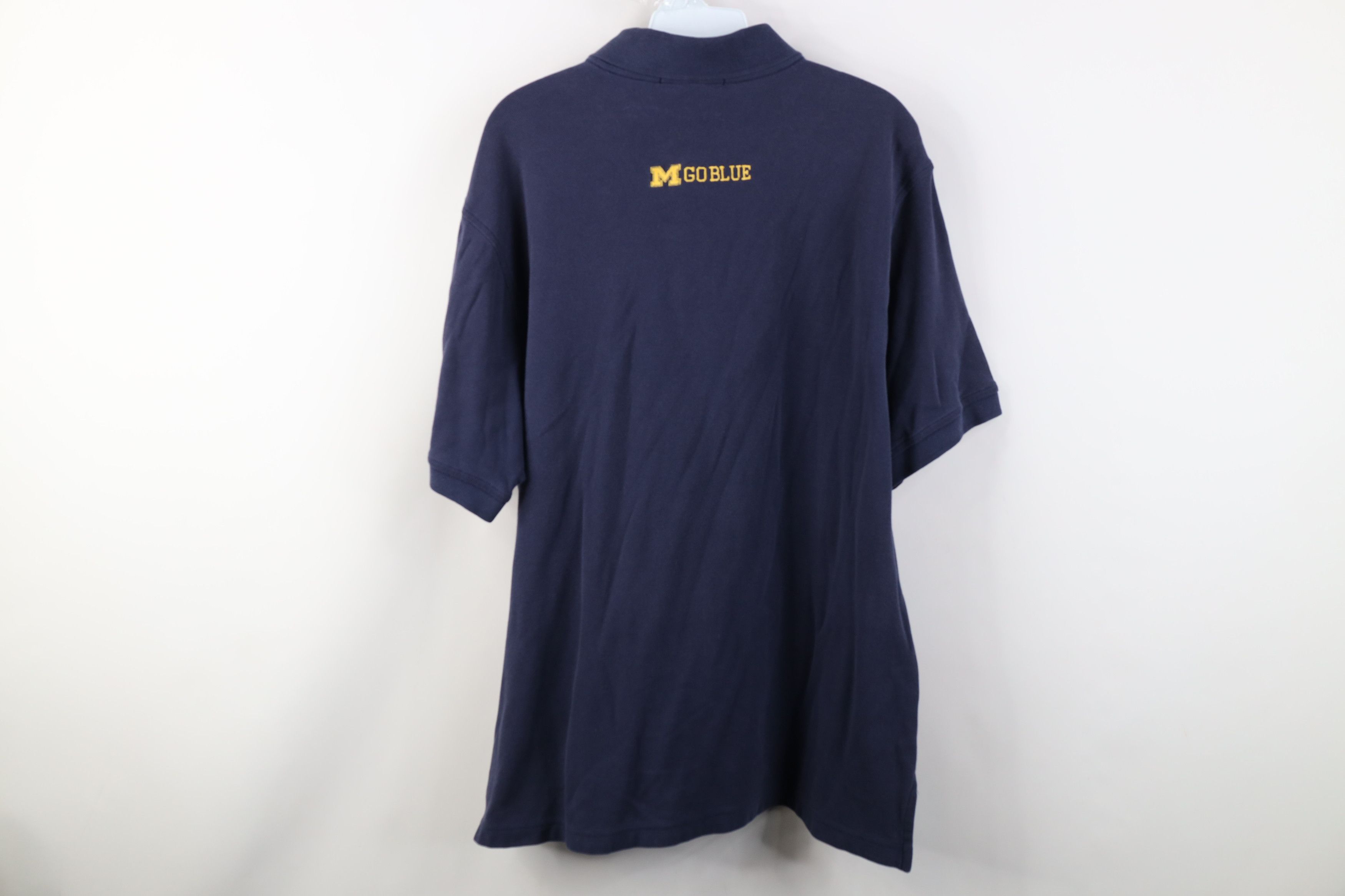 Vintage Vintage 90s Spell University of Michigan Golf Polo Go Blue Size US L / EU 52-54 / 3 - 12 Thumbnail