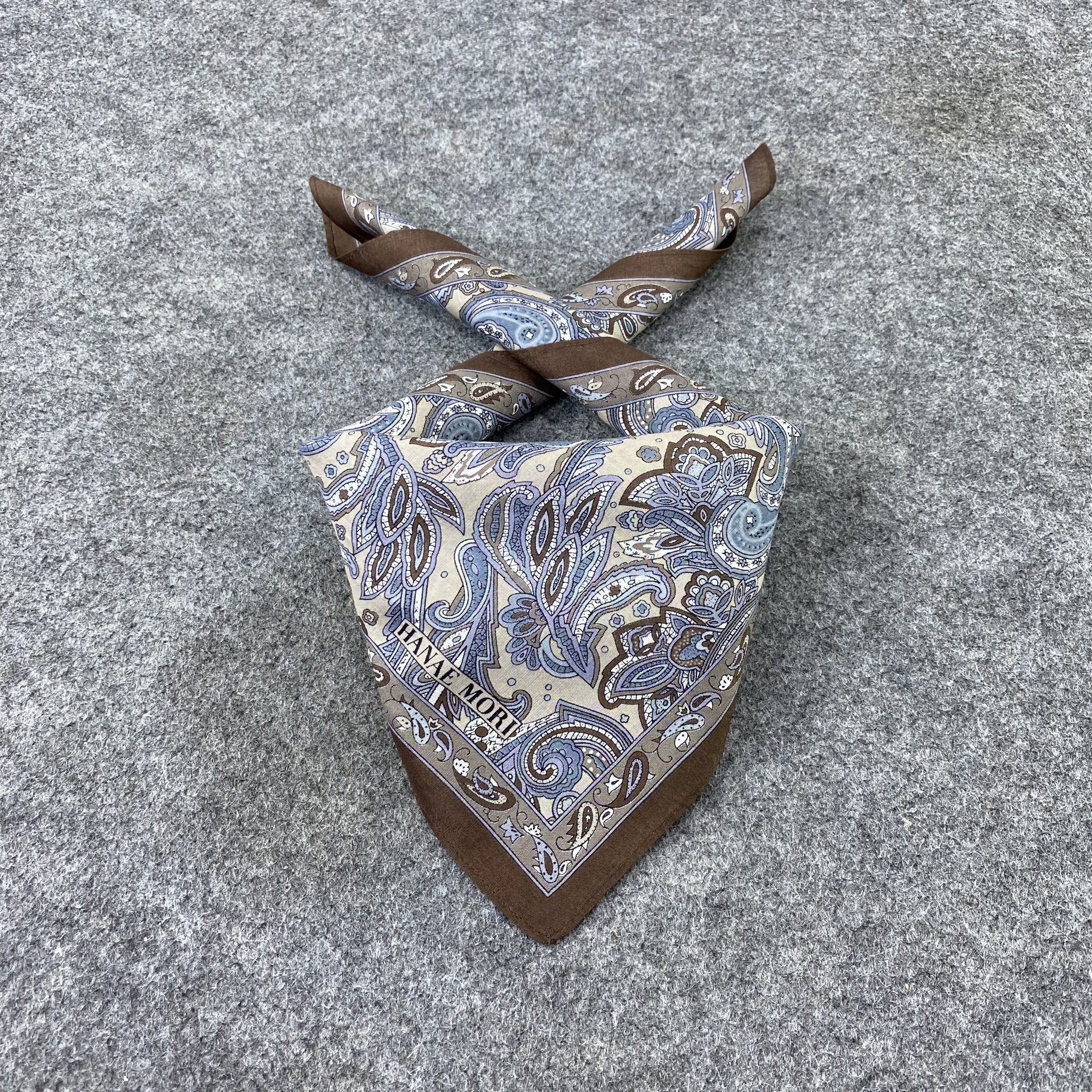 Hanae Mori Hanae Mori Paislee Handkerchief / Bandana /Neckerchief-B1235 Size ONE SIZE - 2 Thumbnail