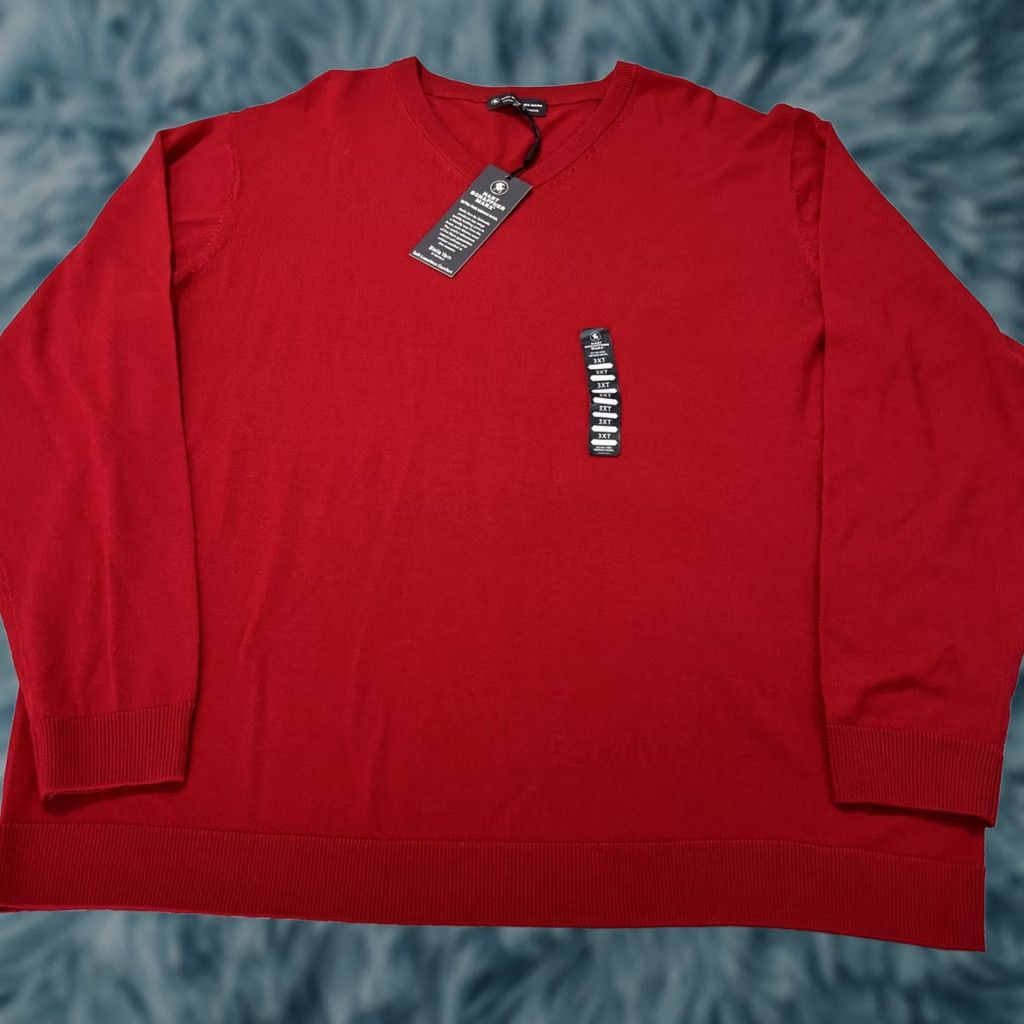 Hart Schaffner Marx Mens Big & Tall Hart Schaffner Marx Extra Fine Merino Wool V-Neck Sweater 3XB Size US XXL / EU 58 / 5 - 1 Thumbnail