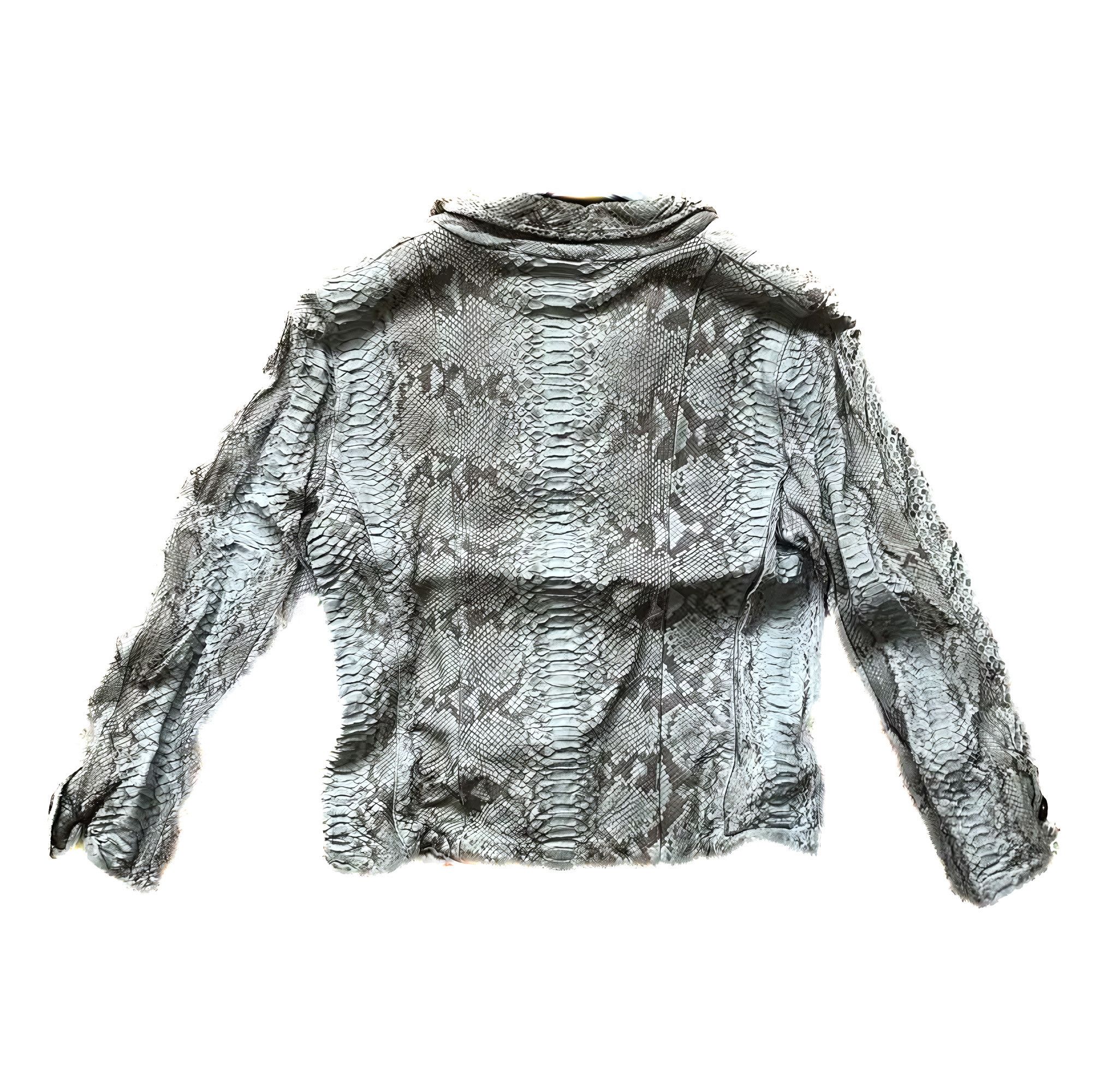 PYTHON SKIN LEATHER JACKET