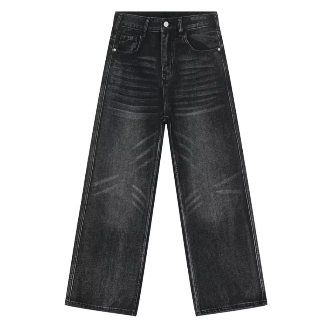 Vintage Retro Stripe Straight Jeans Size US 33 - 5 Thumbnail