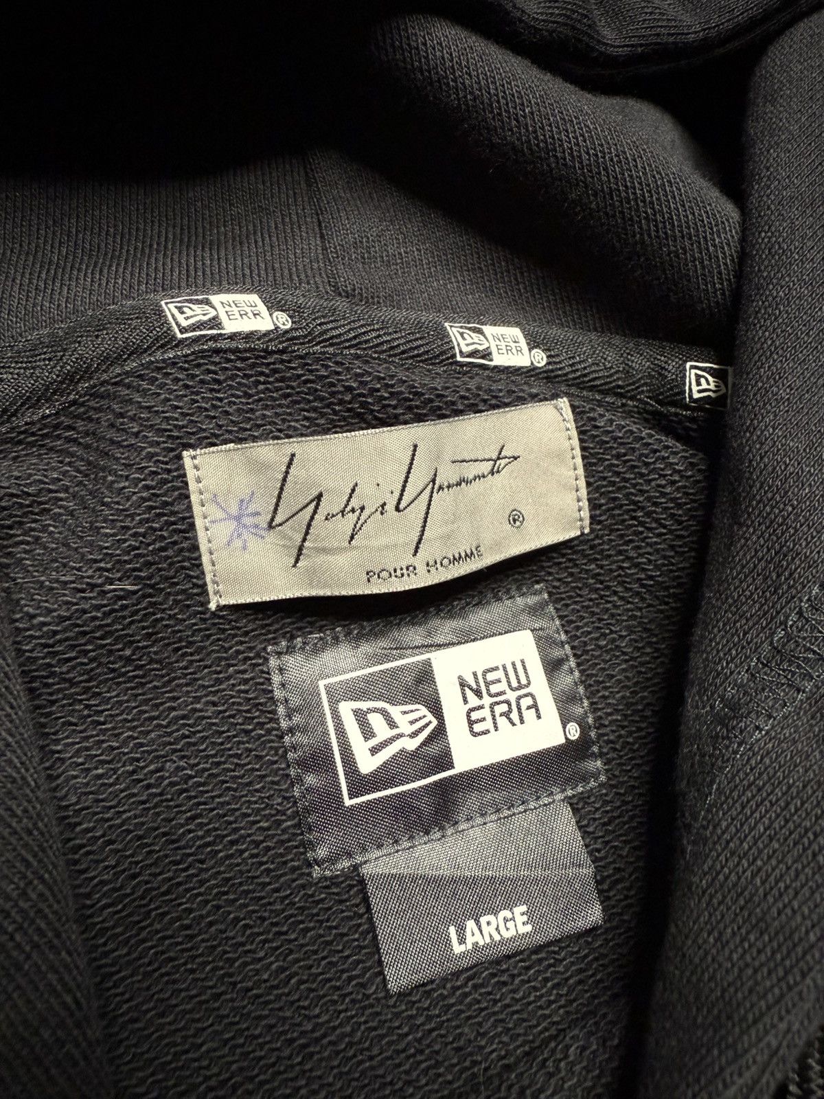 New Era × Yohji Yamamoto Yohji Yamamoto x New Era Embroidered Logo Hoodie Jacket Size US L / EU 52-54 / 3 - 3 Thumbnail