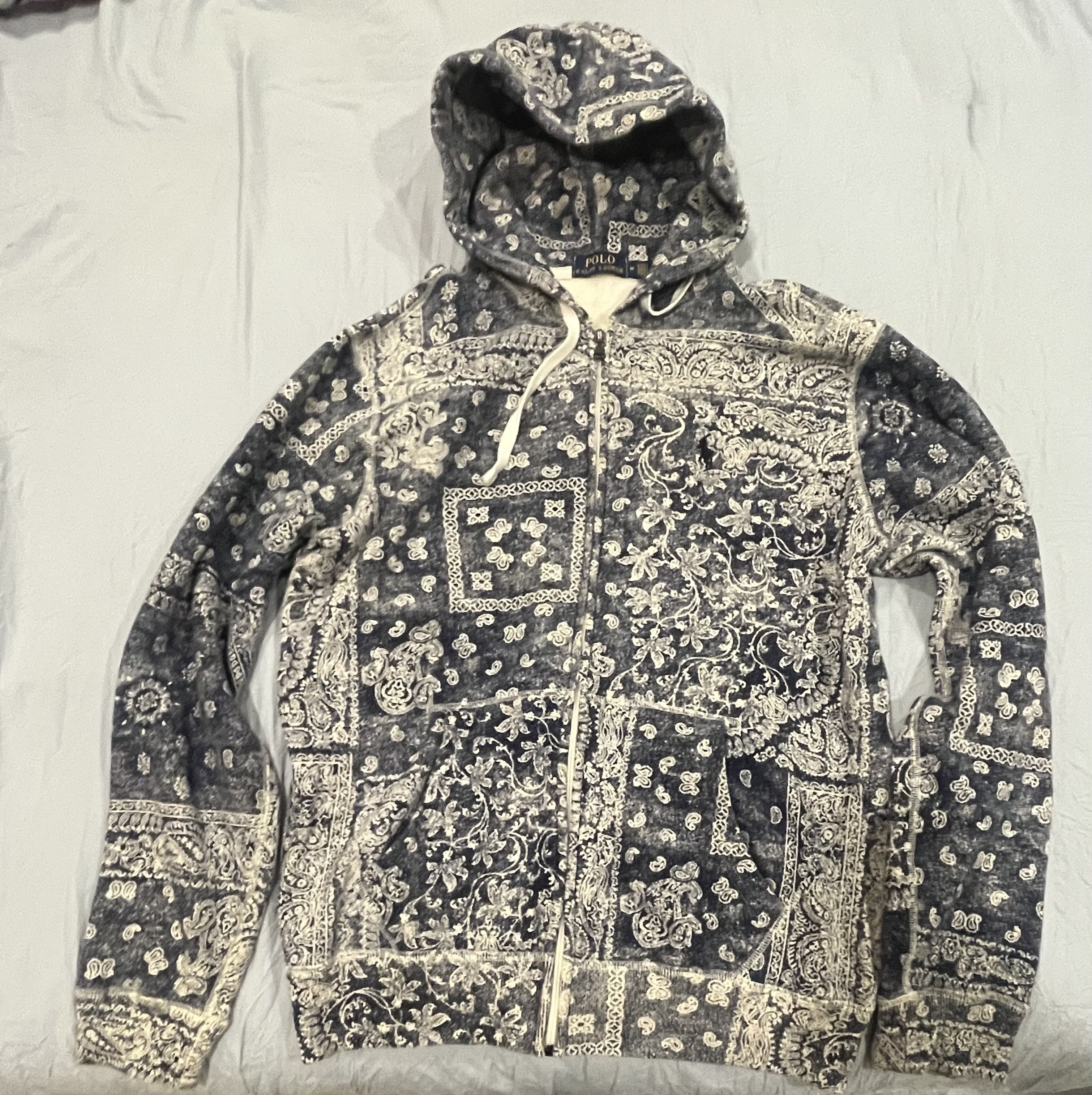 Polo Ralph Lauren Polo Ralph Lauren Paisley zip up hoodie M Grailed