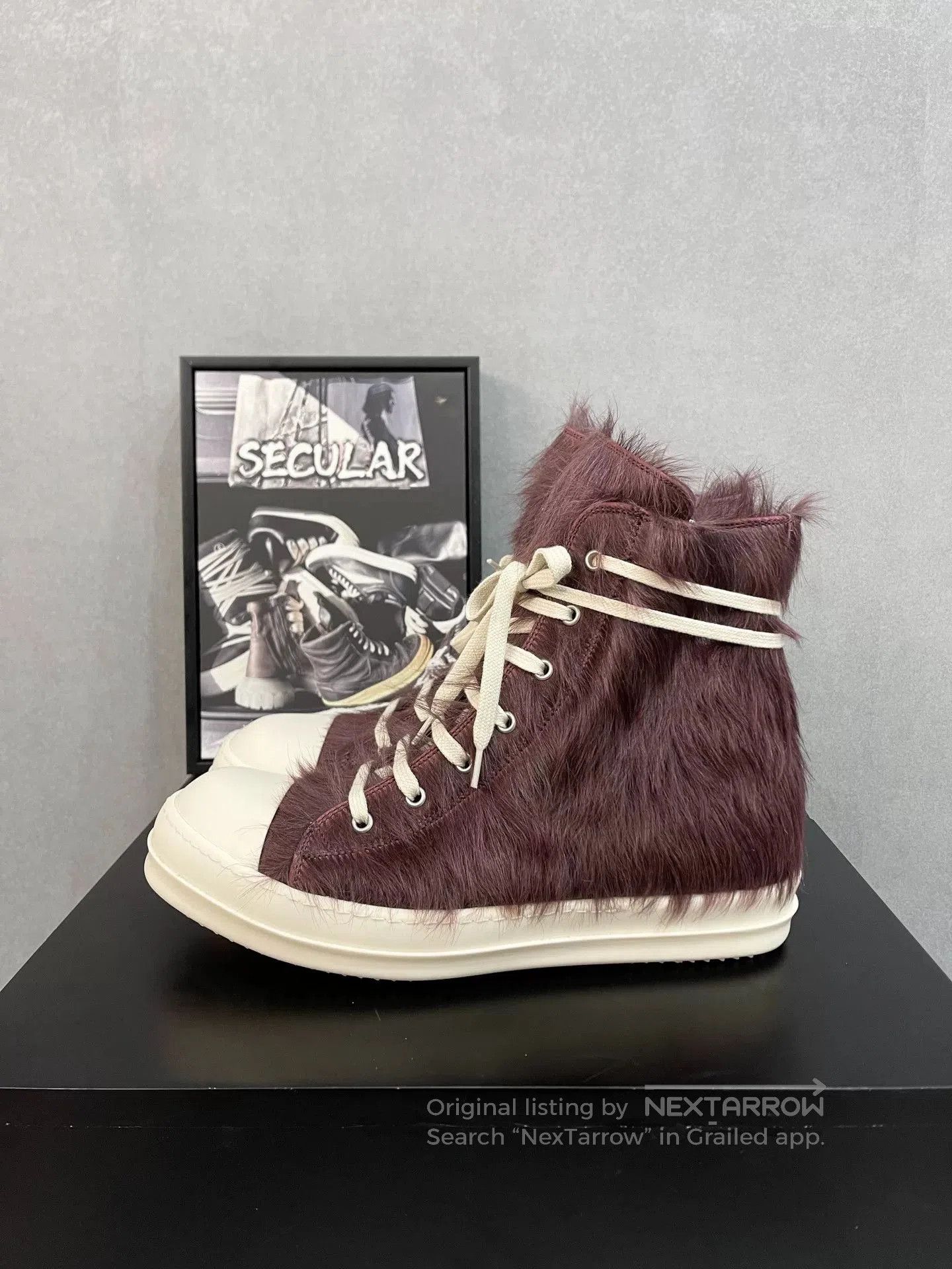 Rick Owens rick owens purple high-top luxury sneakers. Size US 6 / IT 36 - 3 Thumbnail