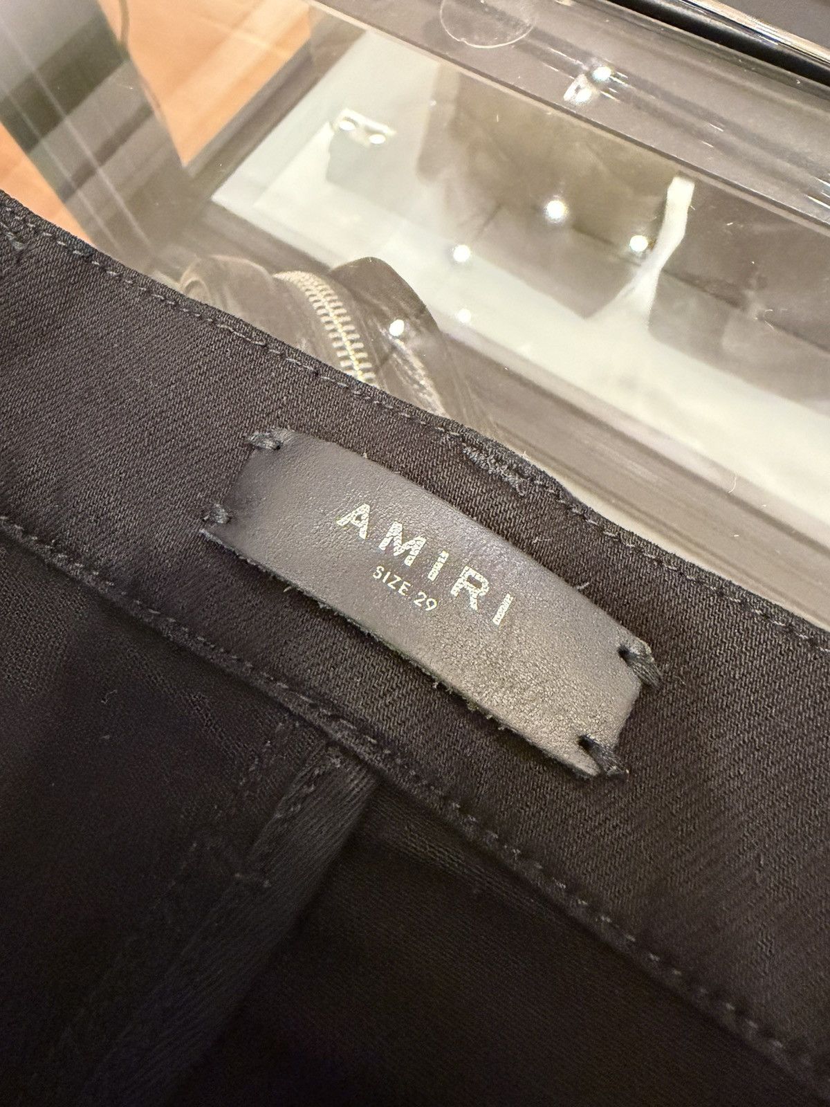 Amiri Amiri MX1 Black Leather Patch Denim Jeans Size US 29 - 3 Thumbnail
