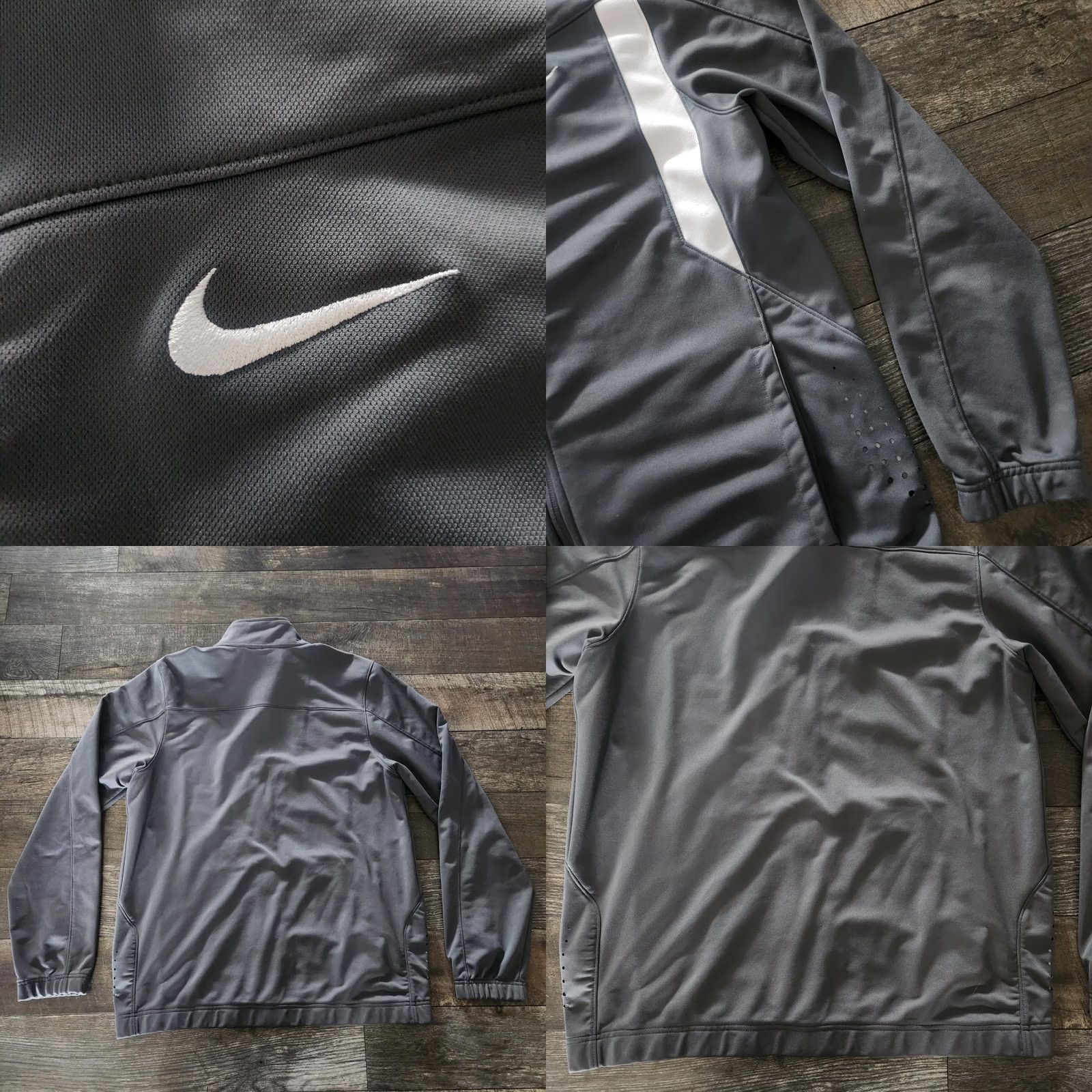 Nike Nike Elite Track Jacket Mens Large Gray Dri-Fit Embroidered Basketball Football Size US L / EU 52-54 / 3 - 8 Thumbnail