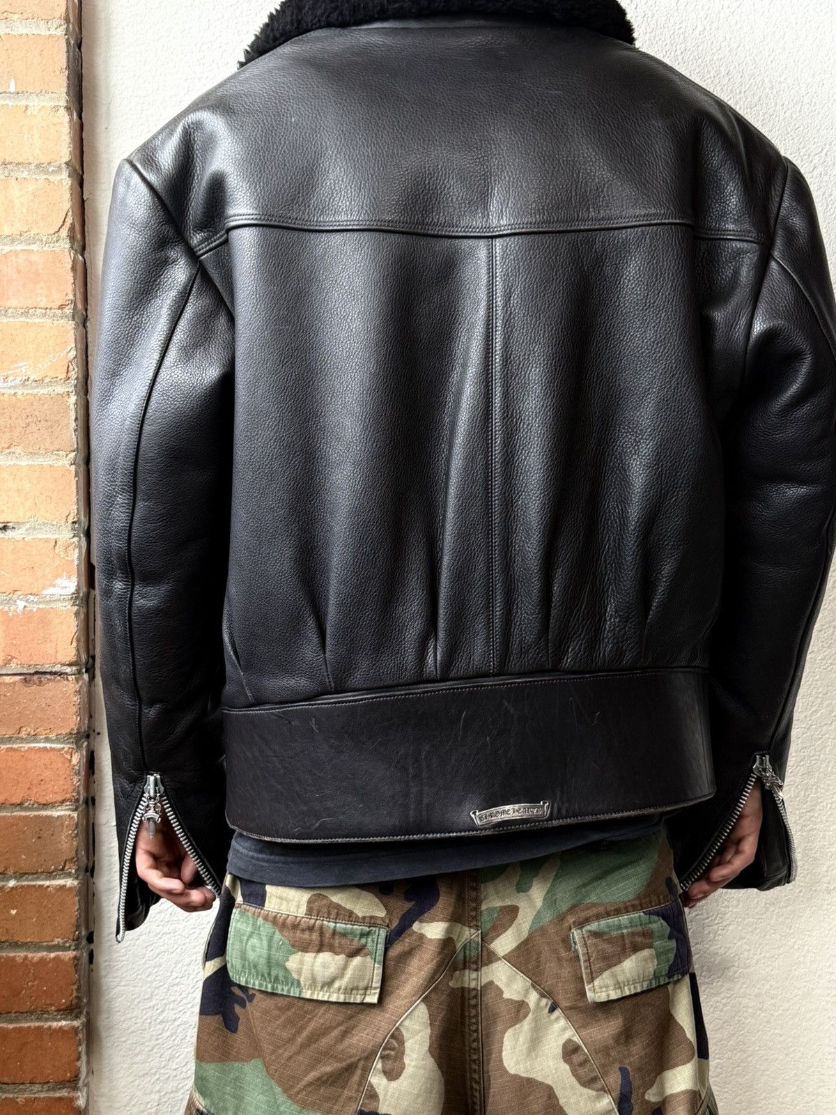 Chrome Hearts Chrome Heart Leather Mink Lined Belt Jacket Size US L / EU 52-54 / 3 - 4 Thumbnail