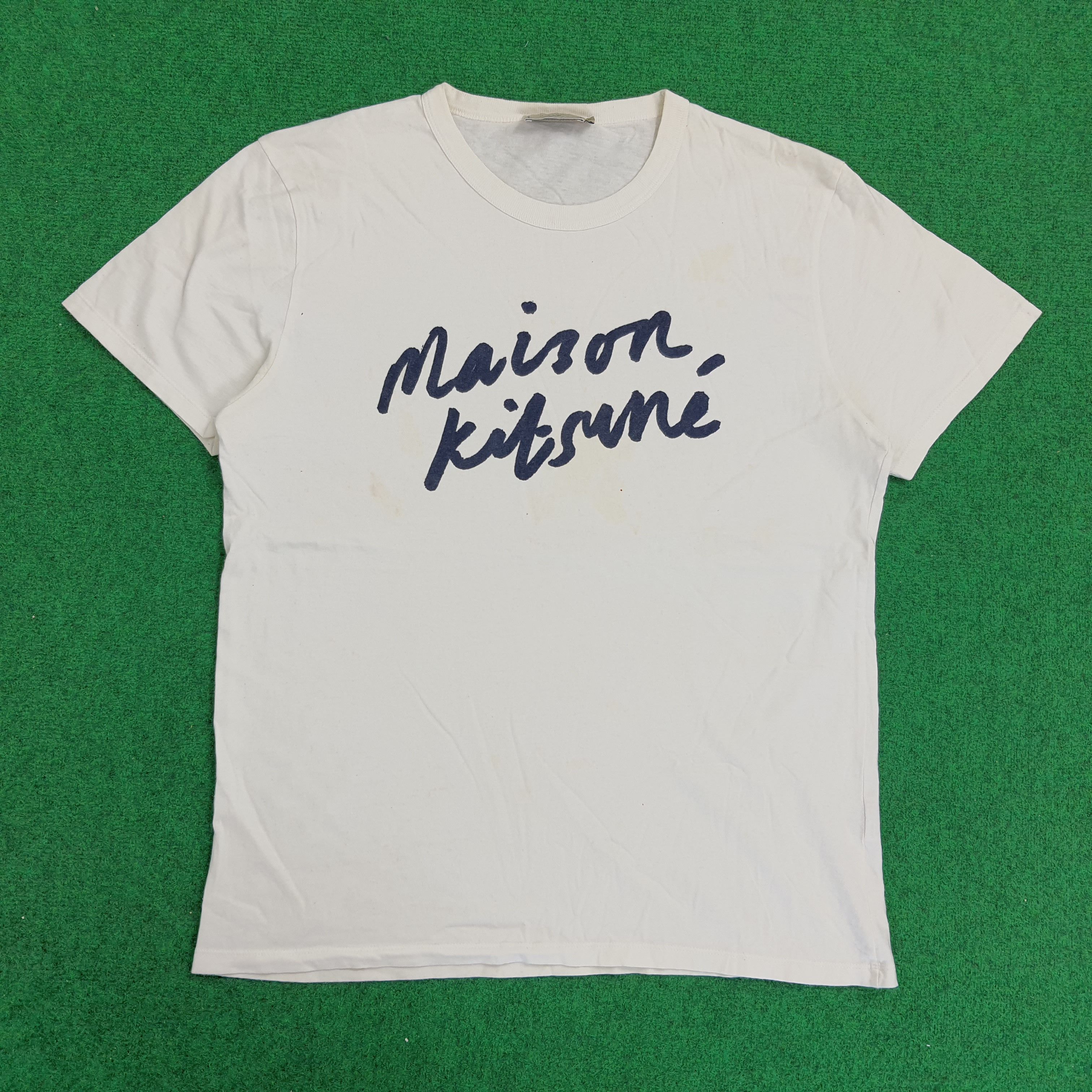 Other Maison Kitsune Spell Out Designer T-shirt Size US L / EU 52-54 / 3 - 1 Thumbnail