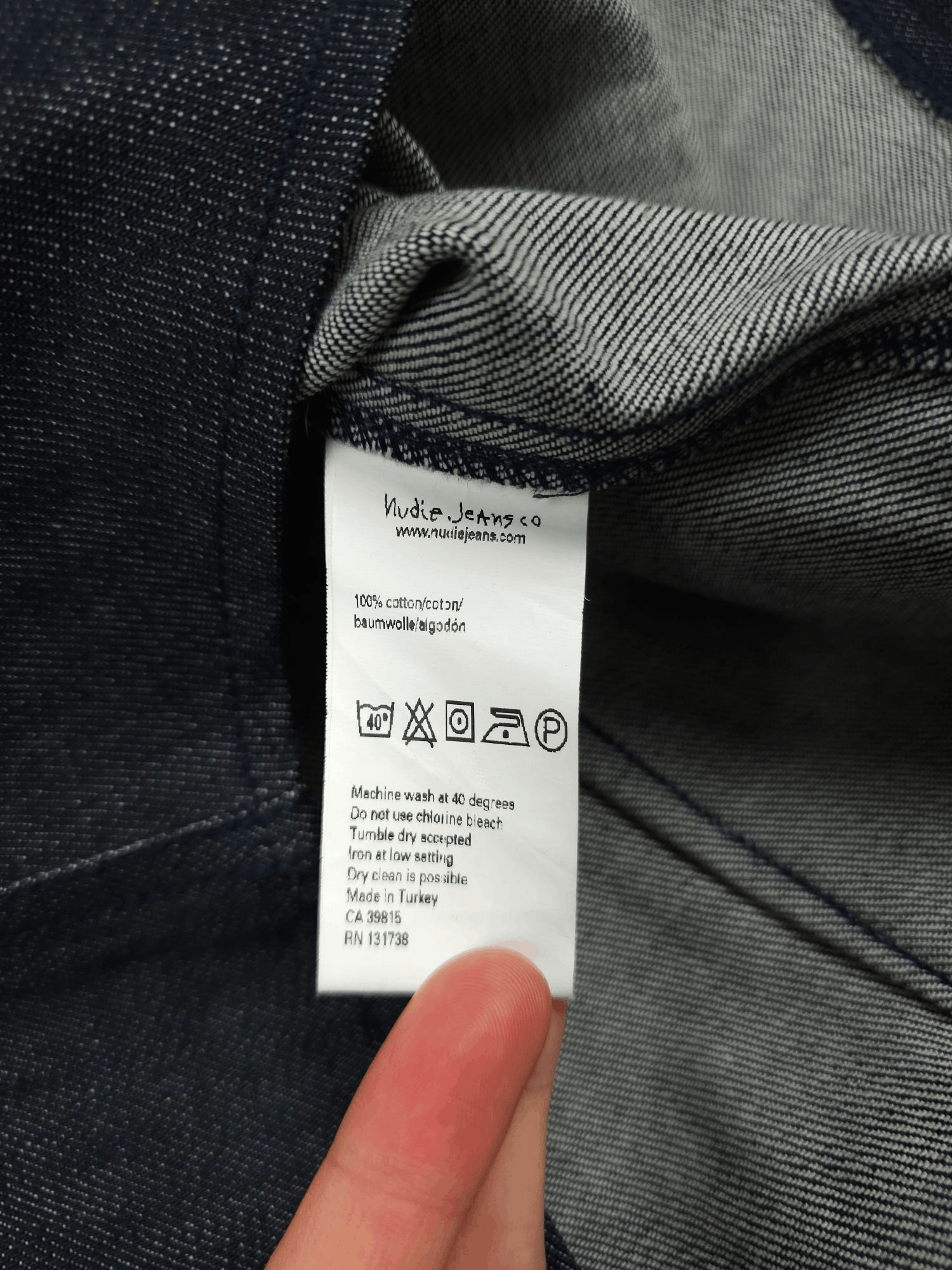 Nudie Jeans 💎 Nudie Jeans Dark Navy Gray Denim Button Up Classic Shirt Size US S / EU 44-46 / 1 - 7 Thumbnail