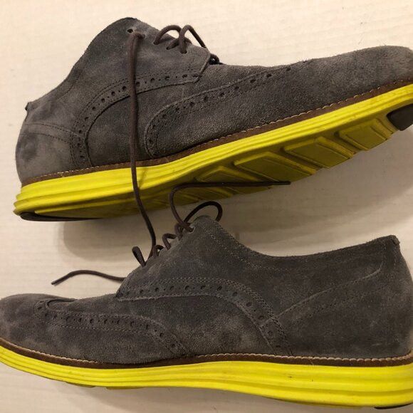Cole Haan COLE HAAN MEN'S GRAY LEATHER CASUAL SHOES SIZE: 11W Size US 11 / EU 44 - 5 Thumbnail