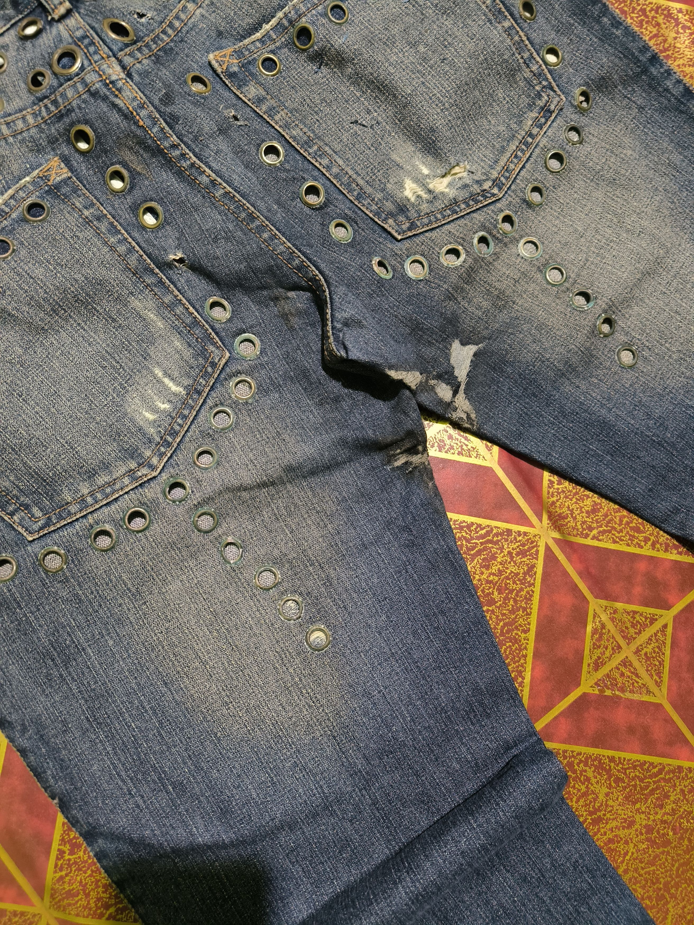Dolce & Gabbana Dolce & Gabbana Eyelet Distressed Denim Size US 38 / EU 54 - 8 Thumbnail