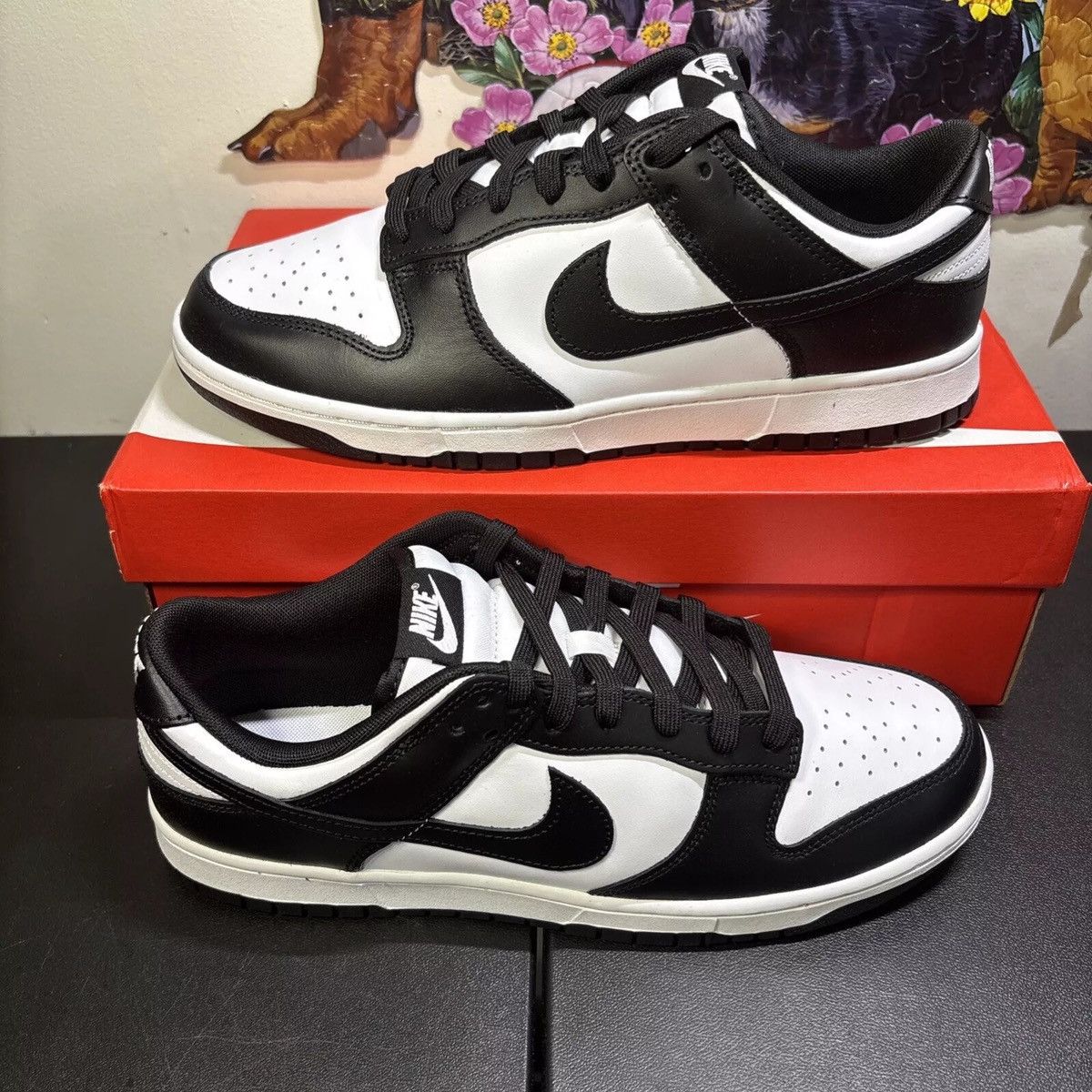 Nike New Men’s Nike Dunk Low Panda DD1391-100 Size:9.5 Size US 9.5 / EU 42-43 - 2 Thumbnail