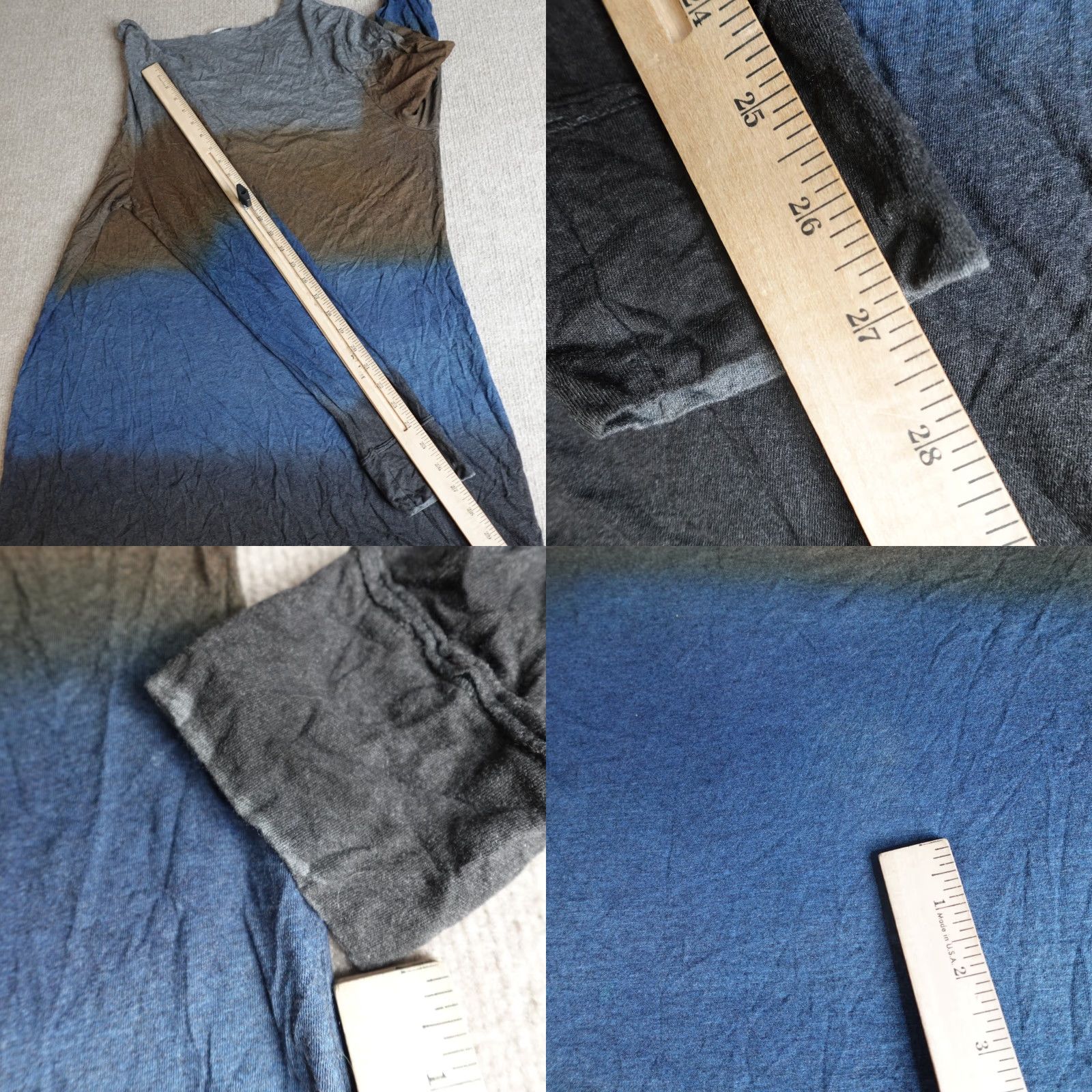 Vintage Peruvian Connection Top Womens XL Blue Gray V-Neck Pima Modal Size XL / US 12-14 / IT 48-50 - 8 Thumbnail