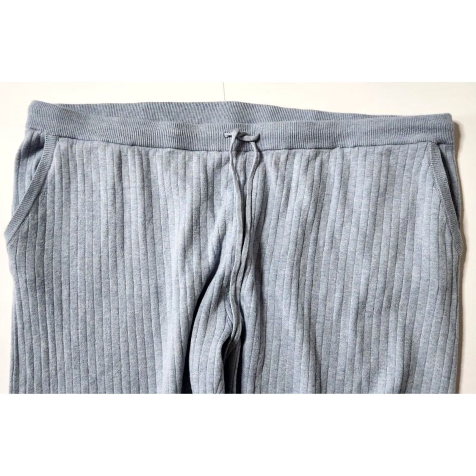 Vintage Chico's Chicos Zenergy Womens 4R Cotton Cashmere Ribbed Pull On Pants Joggers Blue Size 27" / US 4 / IT 40 - 3 Thumbnail
