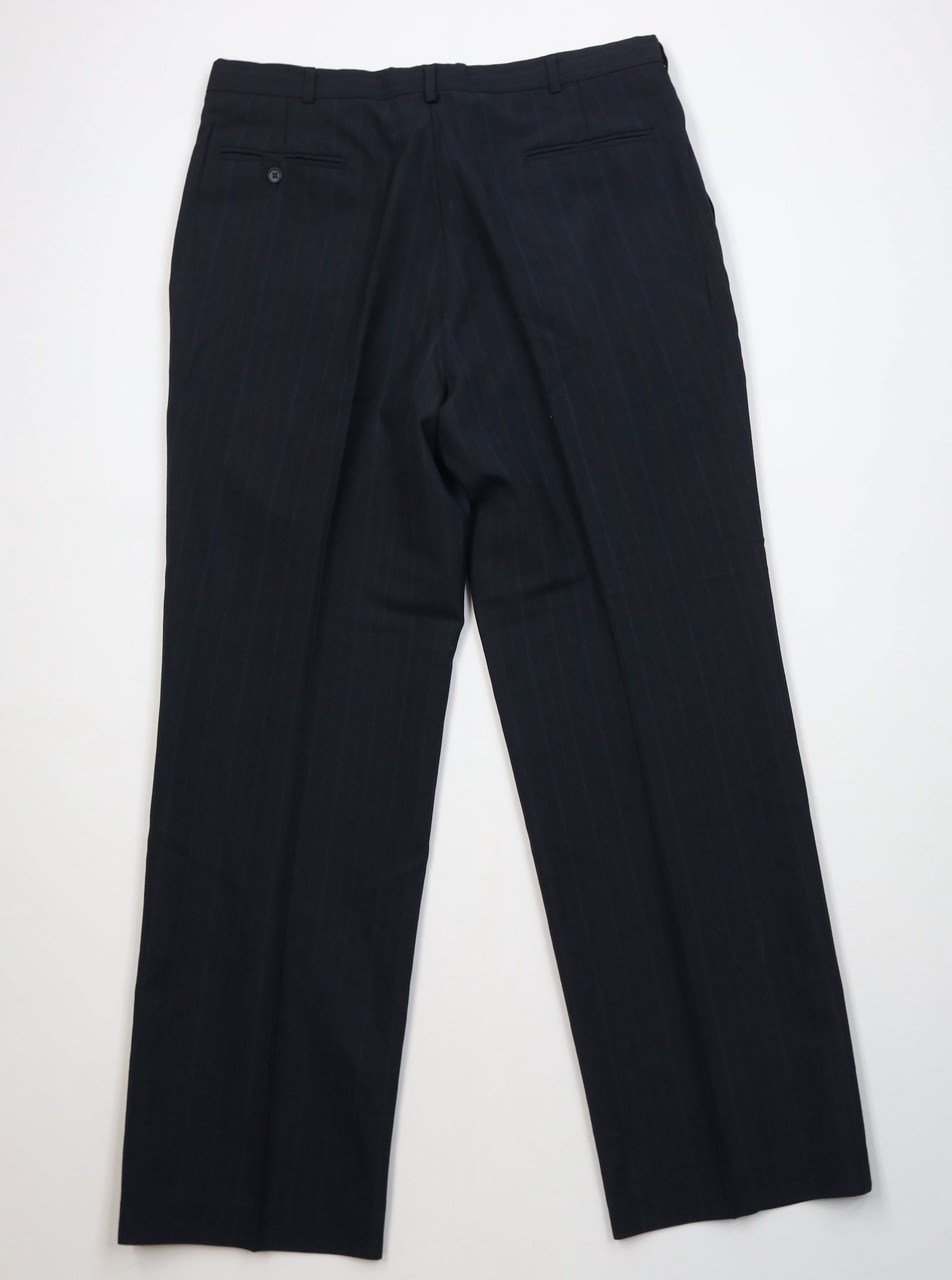 Vintage Vintage 90s Wool Blend Knit Striped Wide Leg Chino Pants USA Size US 36 / EU 52 - 9 Thumbnail