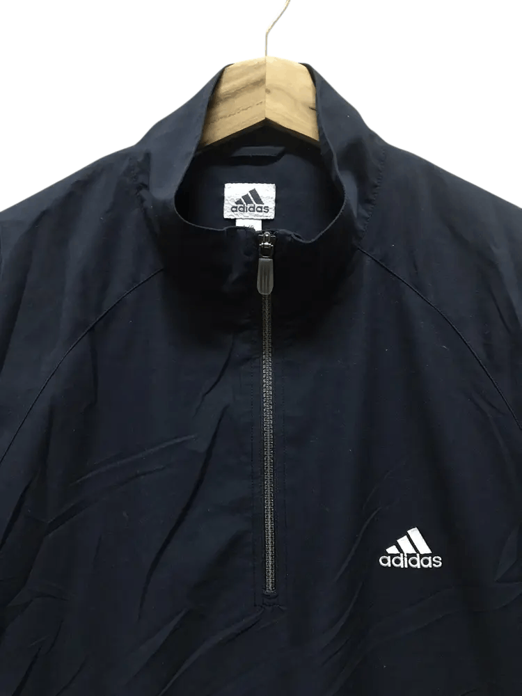 Adidas Vintage Adidas 3 Stripes Short Sleeve Windbreakers Size US L / EU 52-54 / 3 - 3 Thumbnail