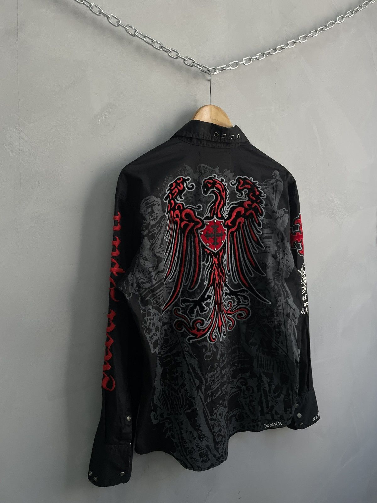 Affliction Skull punk grunge Affliction style shirt button up y2k Size US L / EU 52-54 / 3 - 9 Thumbnail