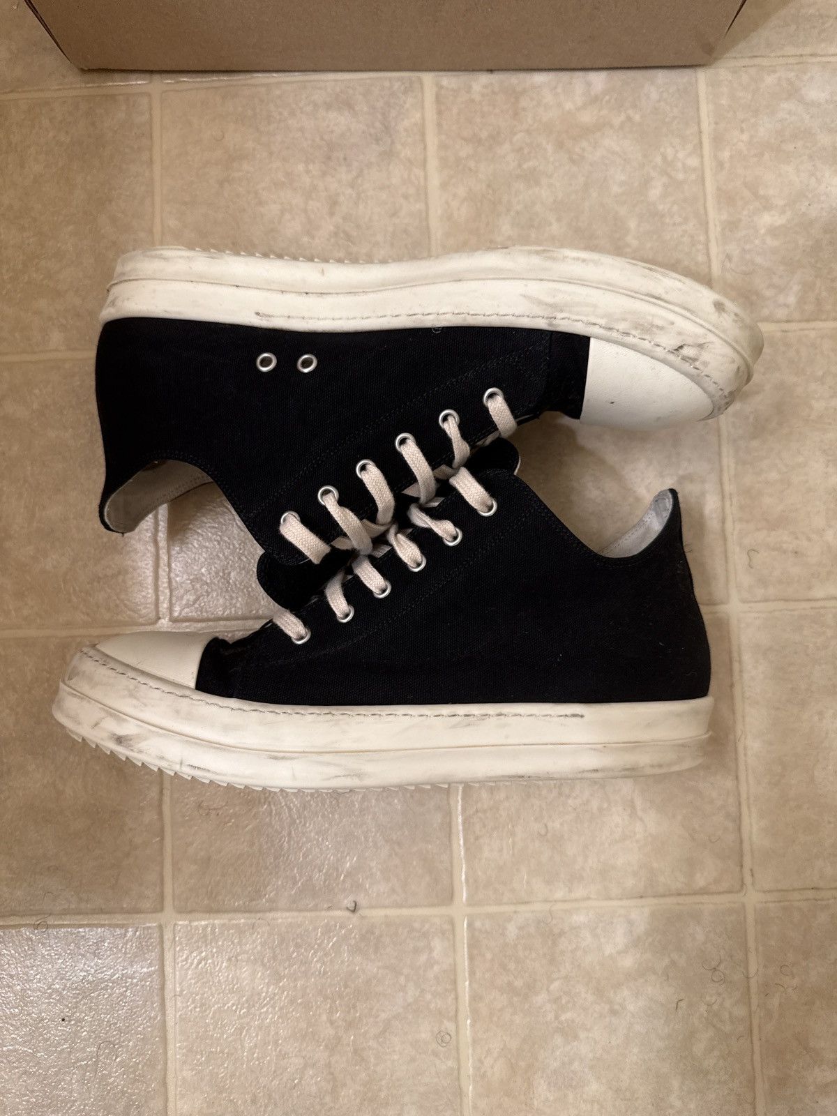 Rick Owens Rick Owens ramones low Size US 11.5 / EU 44-45 - 2 Thumbnail