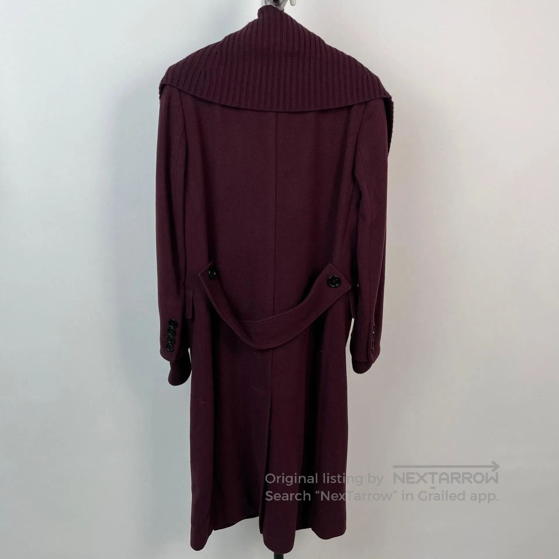 Burberry Burberry Long Burgundy Cashmere Coat. Size S / US 4 / IT 40 - 2 Thumbnail