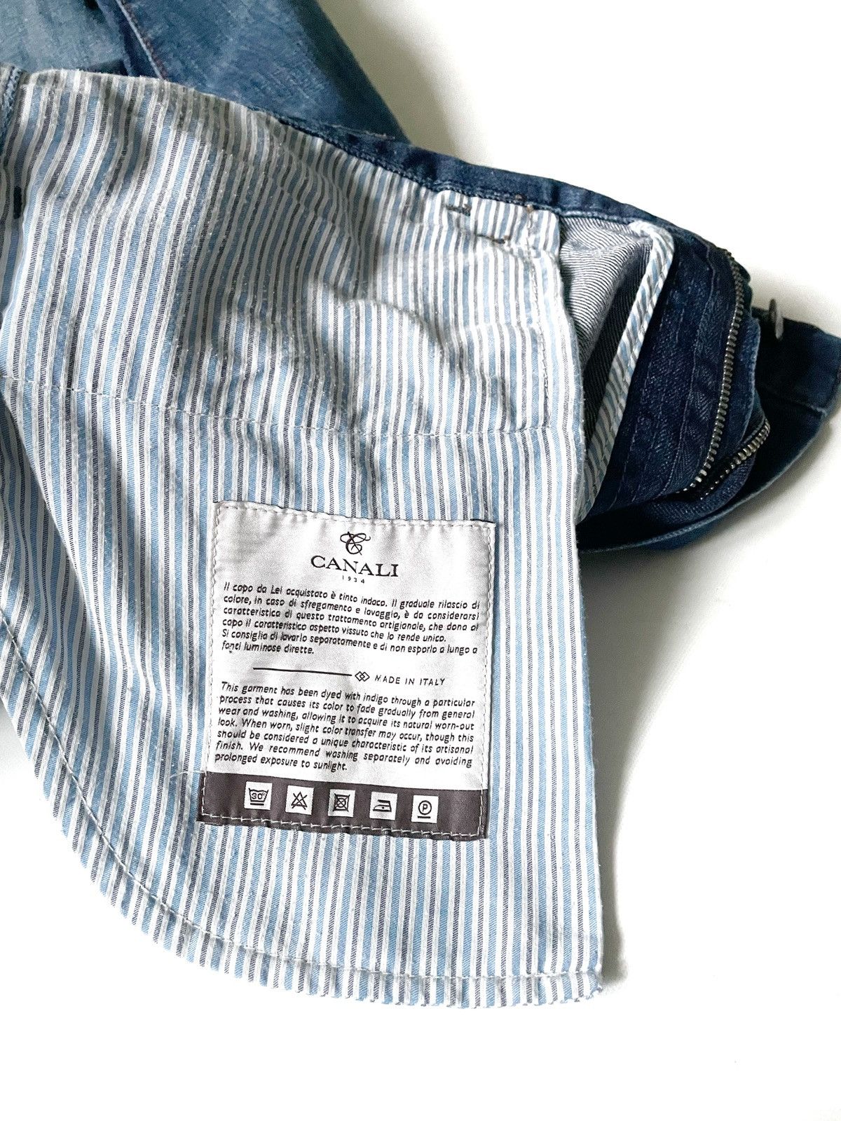 Canali Canali Men Regular Fit Blue Jeans Size 56/XL Made In Italy Size US 36 / EU 52 - 9 Thumbnail