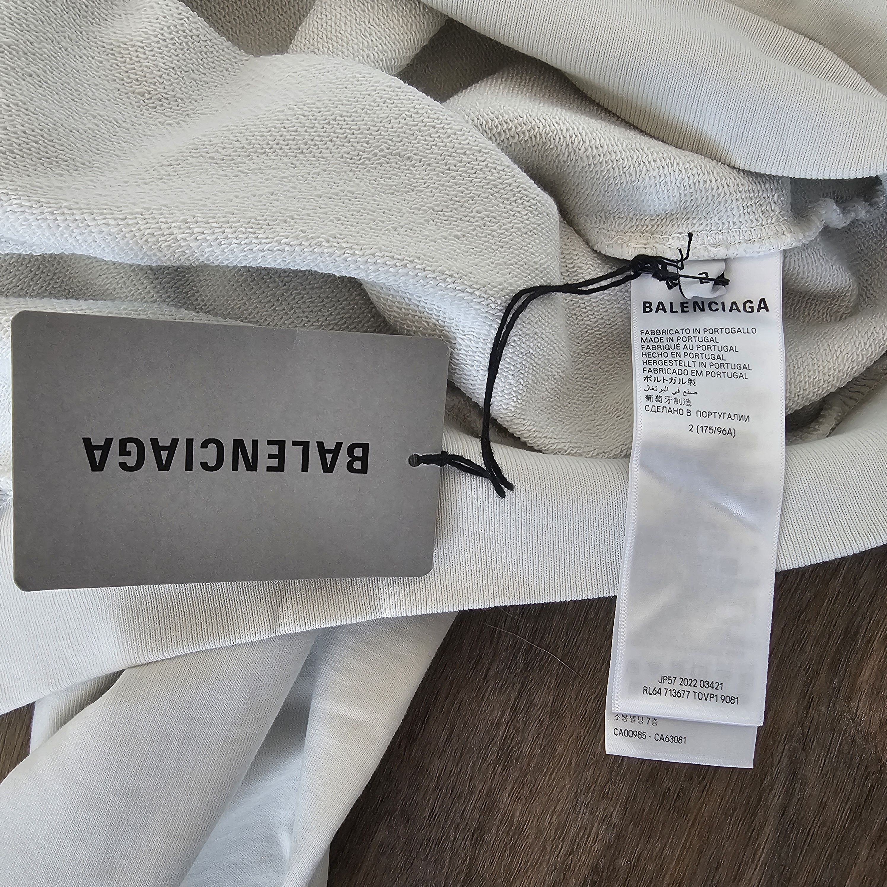 Balenciaga Balenciaga Large Fit Hoodie 'Dirty White Size US M / EU 48-50 / 2 - 6 Thumbnail