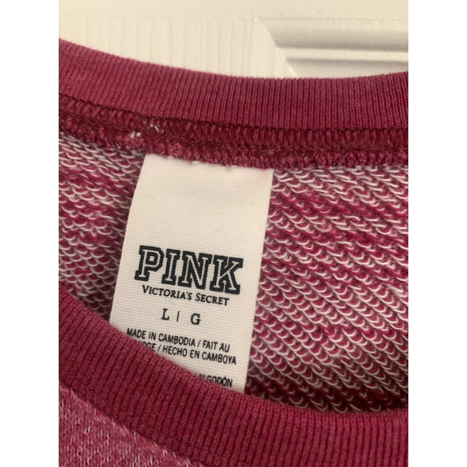 Vintage VICTORIA’S SECRET PINK Crew Neck Long Sleeve SWEATER Size Large Pink Womens Graphic Print Casual Pullover Knit Size L / US 10 / IT 46 - 3 Thumbnail