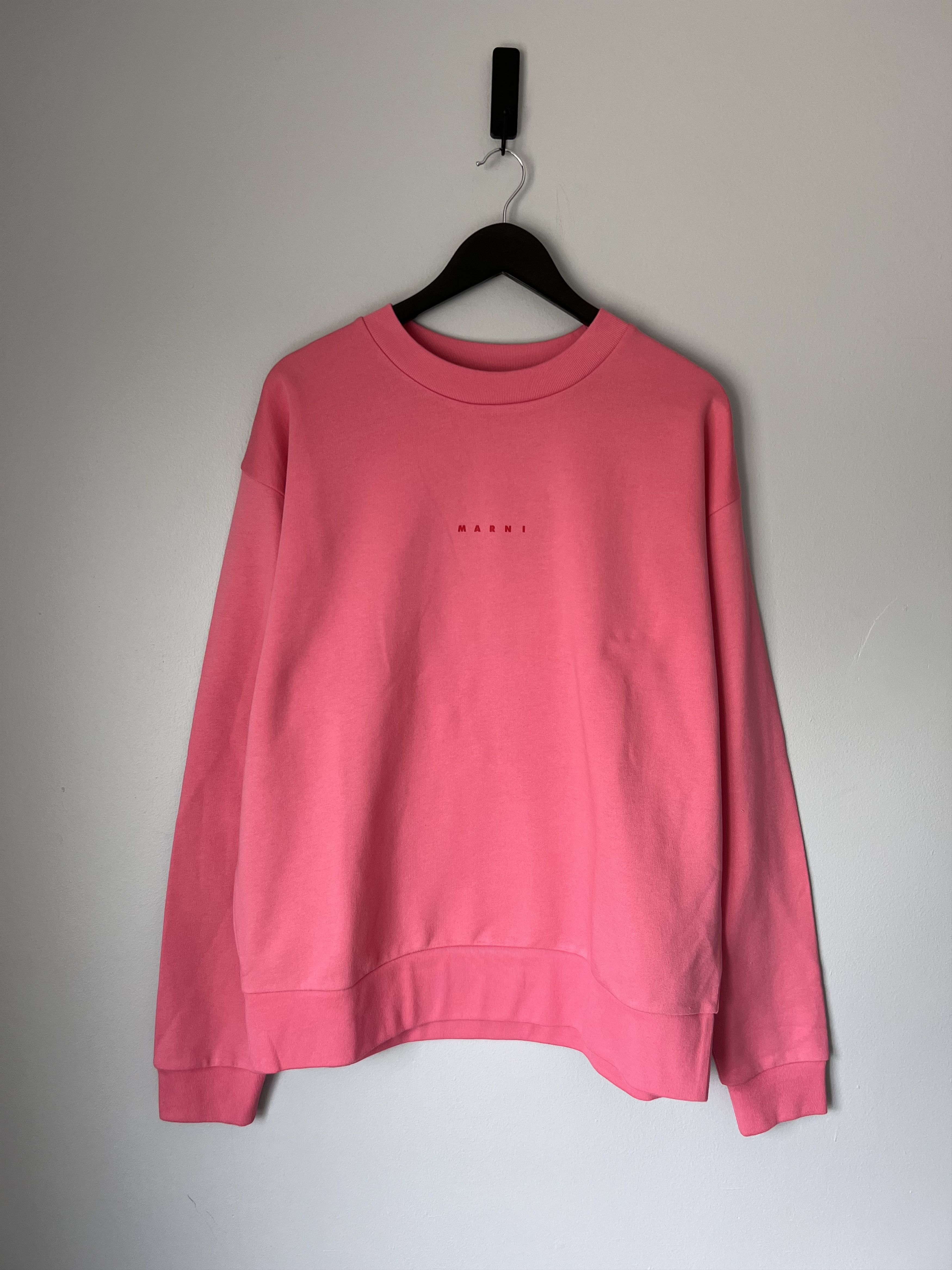 Marni Marni Logo Cotton Sweatshirt in Pink Candy Size US M / EU 48-50 / 2 - 2 Thumbnail