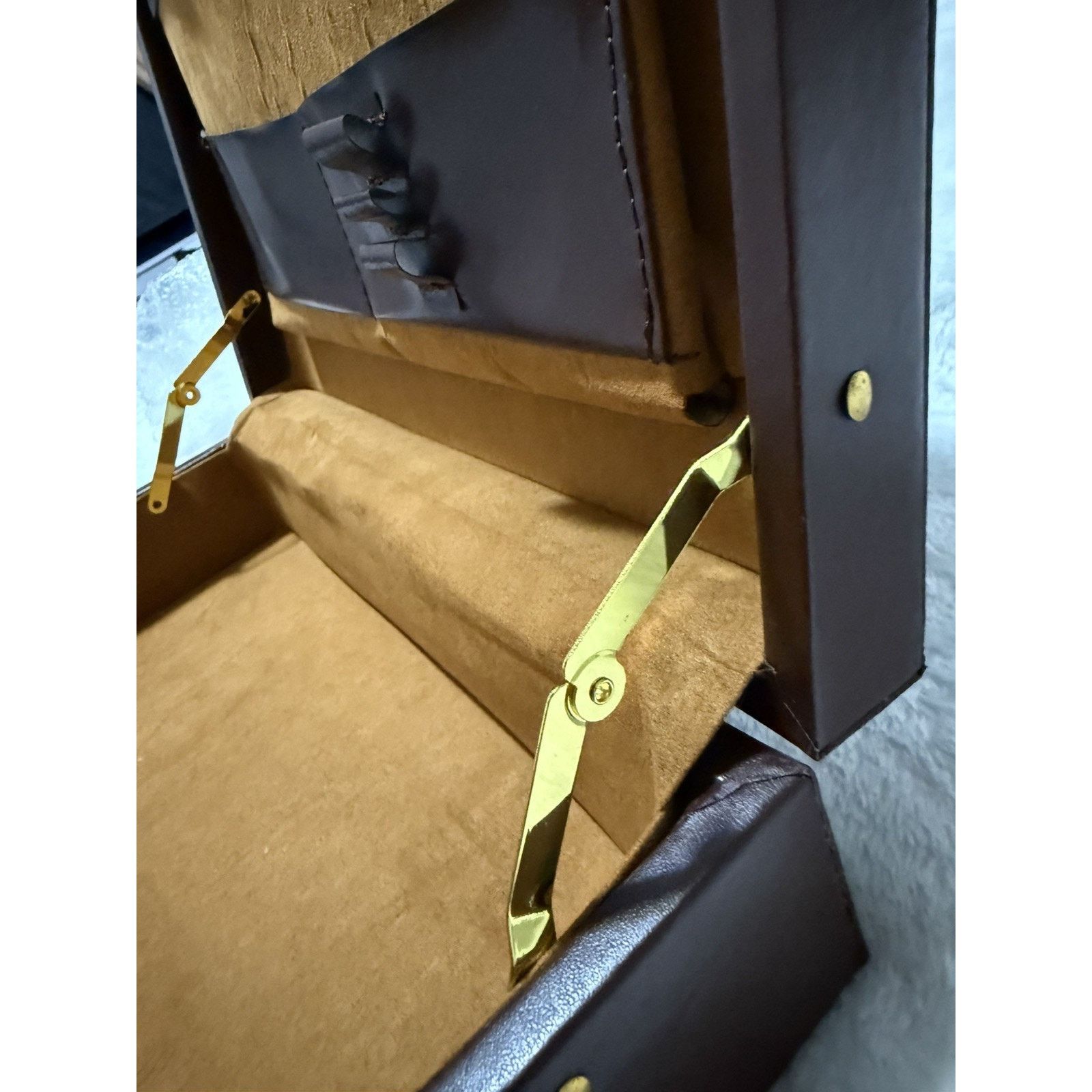 Travis Scott Travis Scott Utopia Brown Leather Briefcase Gold Hardware Size ONE SIZE - 3 Thumbnail