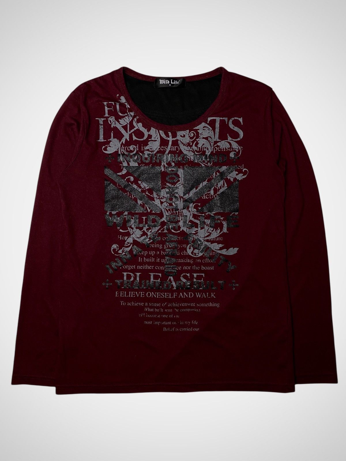 If Six Was Nine 2000's Wild Life Vkei Tribal Poem Longsleeve Size US S / EU 44-46 / 1 - 1 Thumbnail