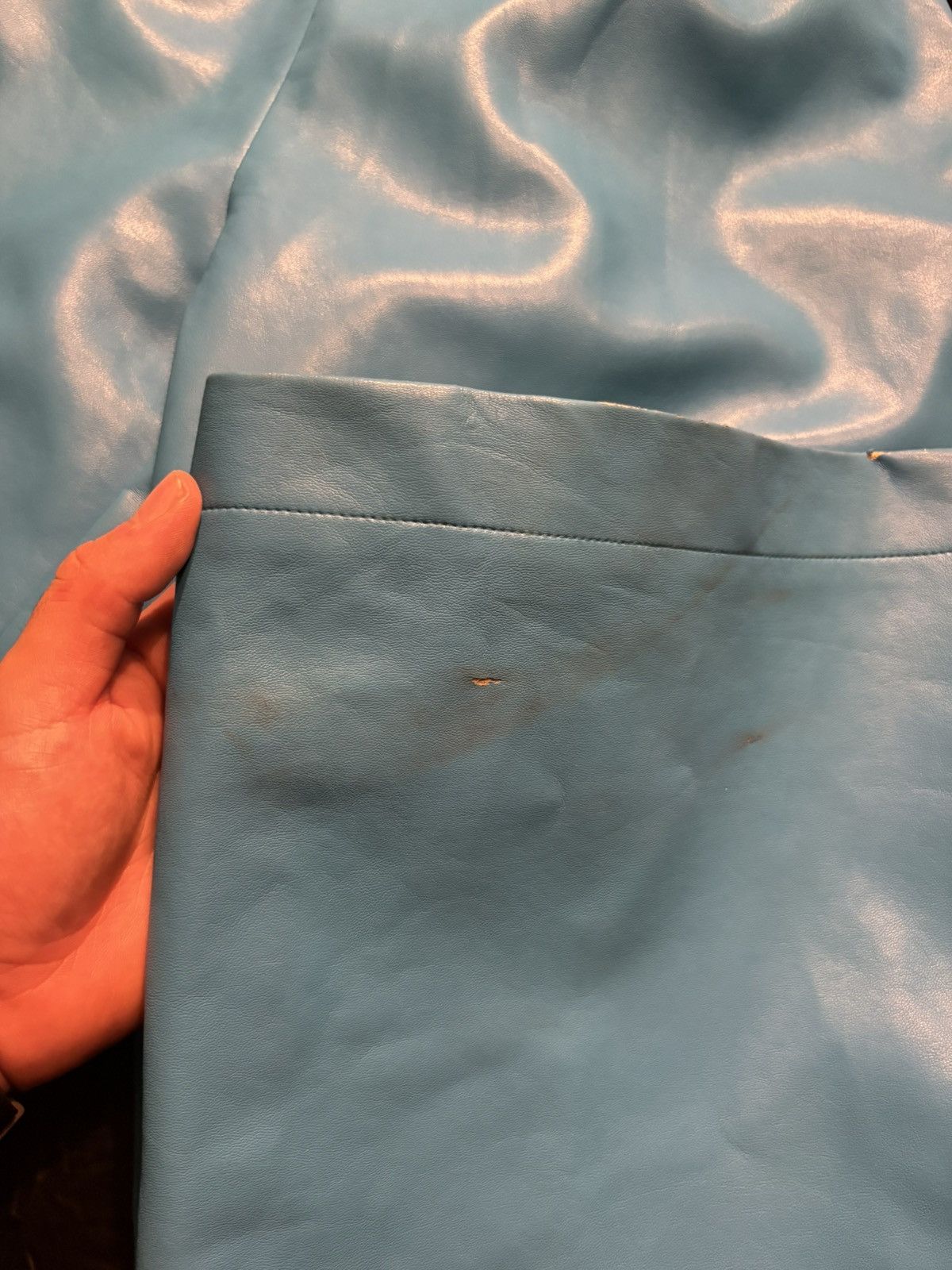 MNML Mnml blue leather pants x XXL Size US 44 / EU 60 - 4 Thumbnail