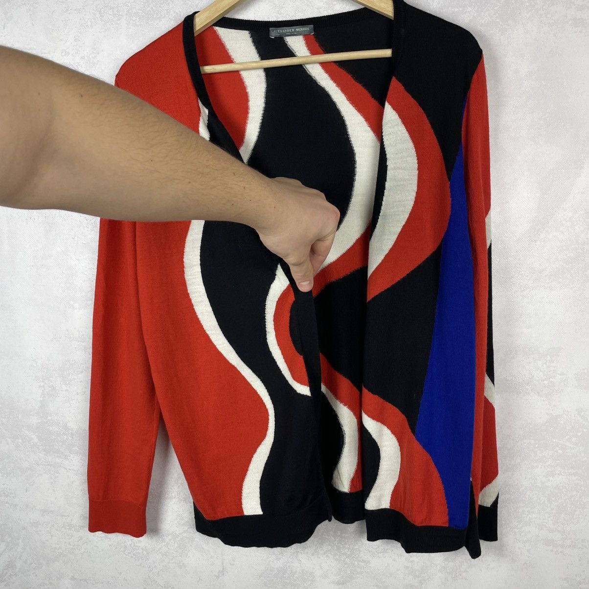 Alexander McQueen Alexander McQueen Multicolour Wool Buttonless Cardigan Size M / US 6-8 / IT 42-44 - 4 Thumbnail