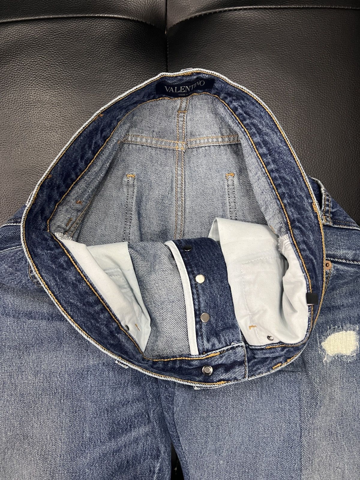 Valentino Valentino Patchwork Distressed Denim Jeans Size US 32 / EU 48 - 10 Thumbnail