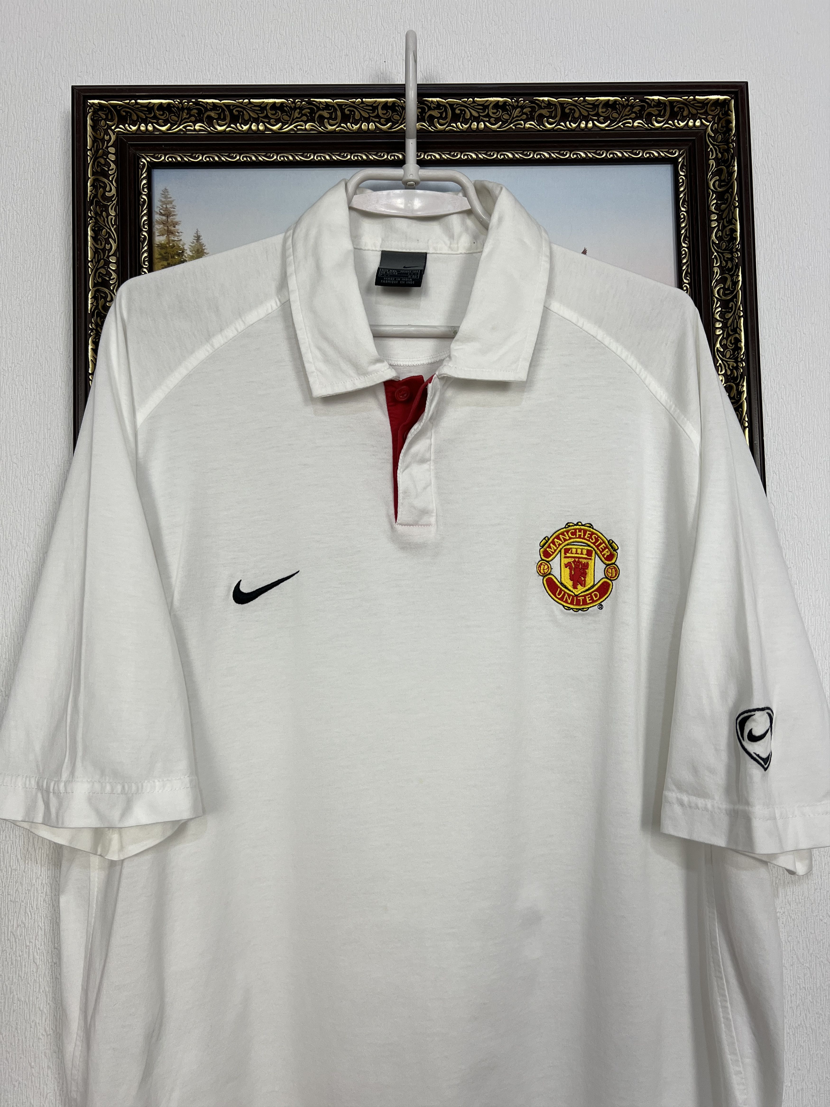 Nike Vintage Manchester United Football Shirt Polo Soccer Jersey Size US XXL / EU 58 / 5 - 2 Thumbnail