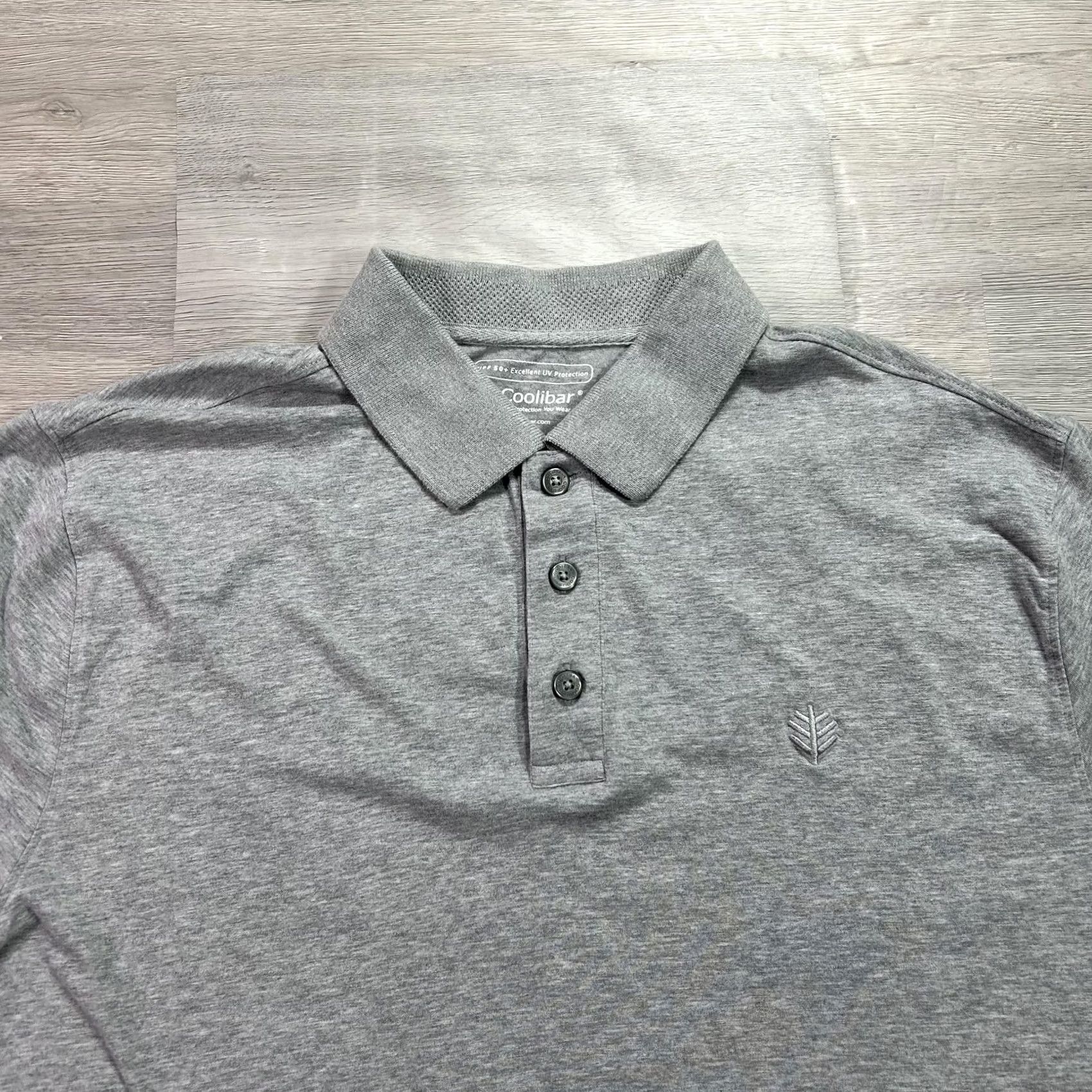 Vintage Coolibar Polo Shirt Mens L Gray Solid UPF 50+ Sun Protection Stretch Casual Polo Shirt Mens L Gray Solid UPF 50+ Sun Protection Stretch Casual Size US L / EU 52-54 / 3 - 3 Thumbnail