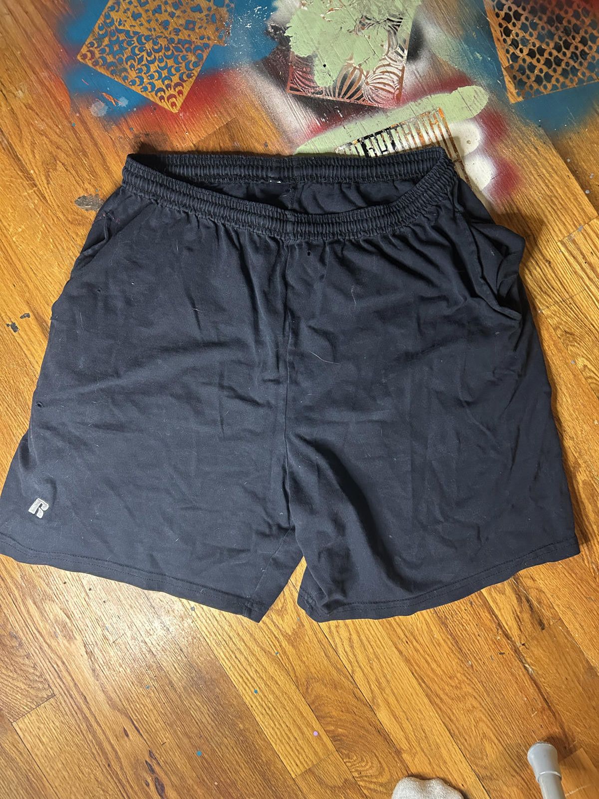 Russell Athletic Russell Athletic Black Cotton Performance Shorts - Size L Size US 34 / EU 50 - 1 Thumbnail