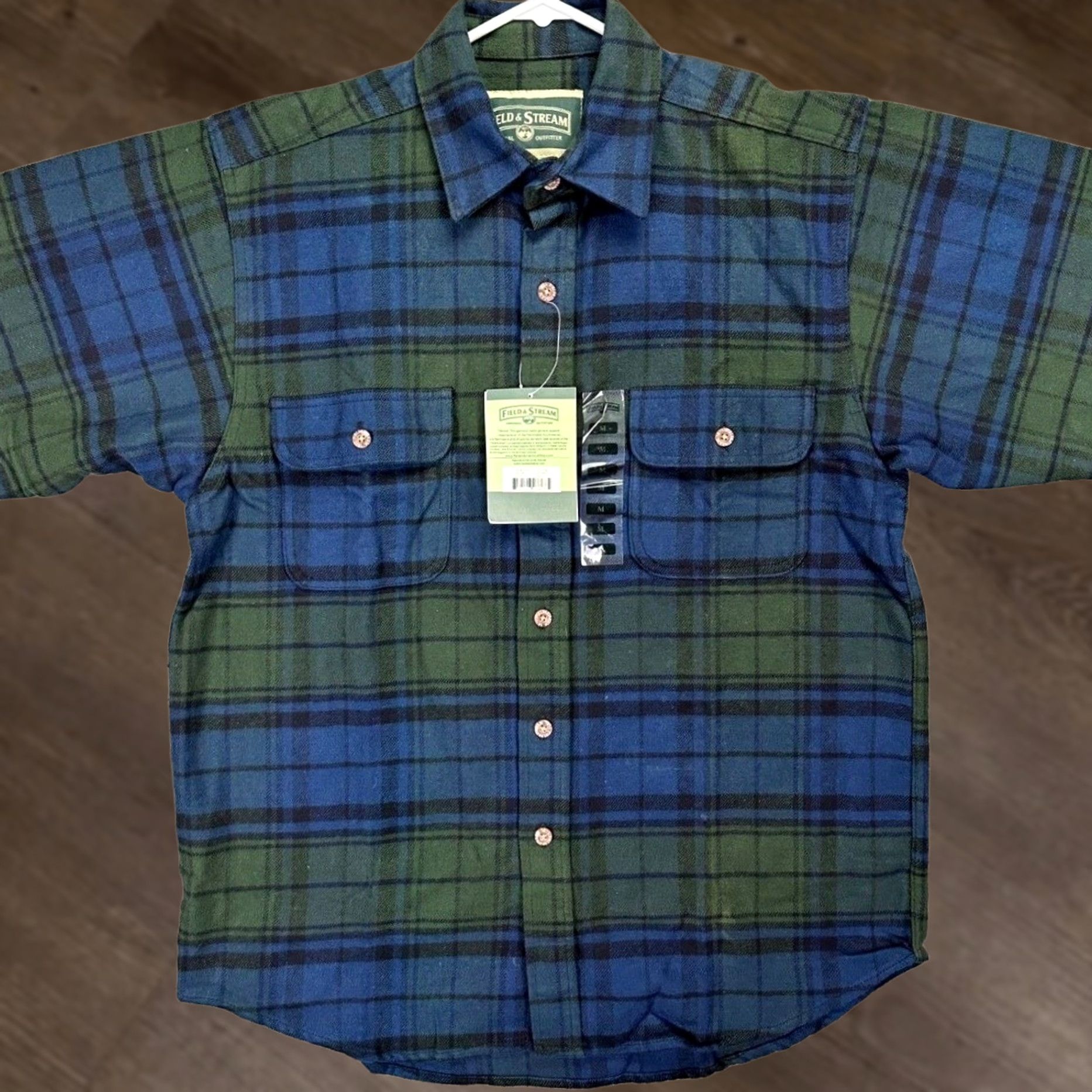 Vintage Field & Stream Shirt Mens Medium Green Madras Plaid Button-Down Long Sleeve NEW Size US M / EU 48-50 / 2 - 1 Thumbnail