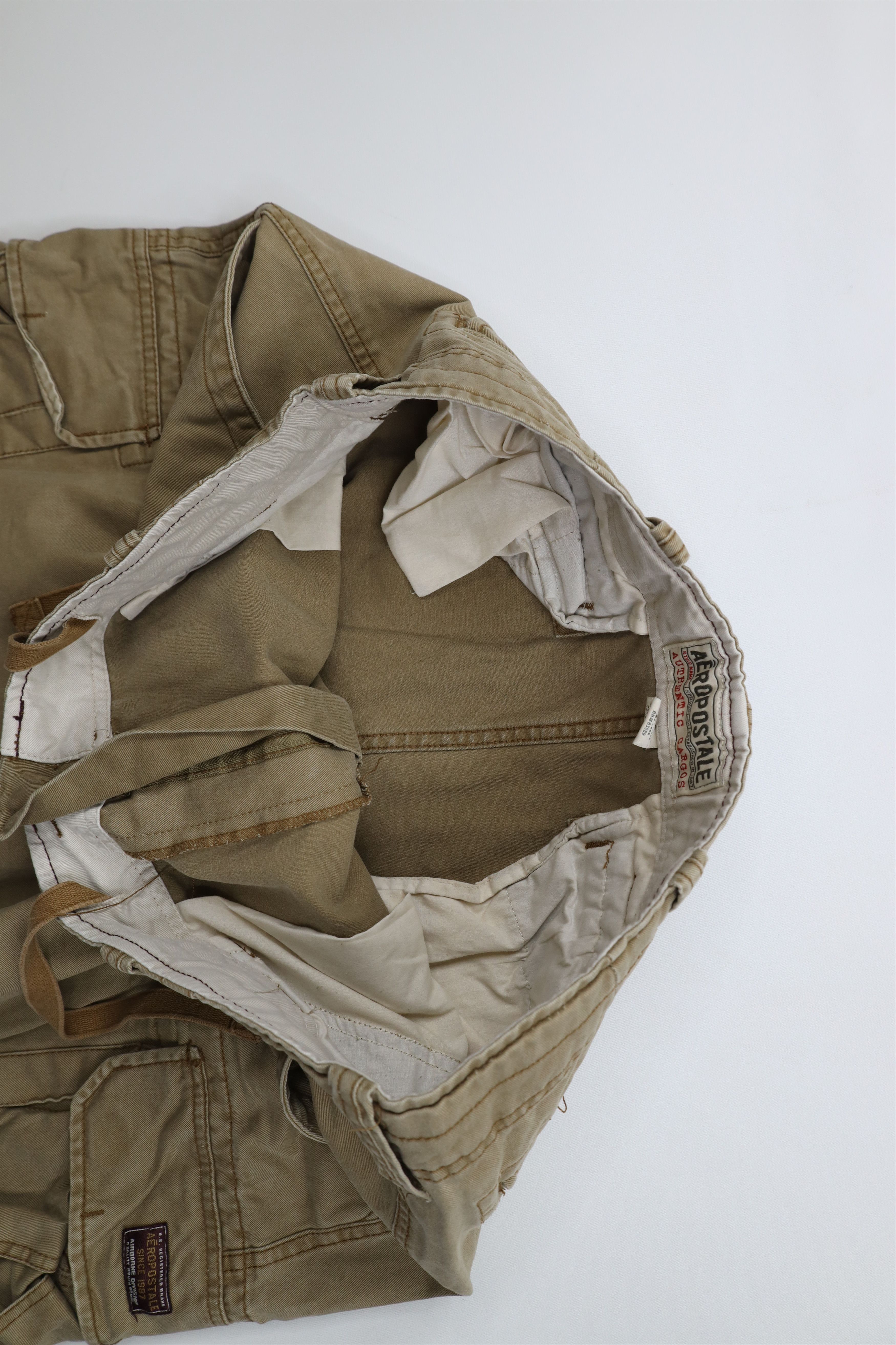 Aeropostale Vintage 90s Y2K Aeropostale Cargo Shorts Brown Cotton Size US 38 / EU 54 - 8 Thumbnail