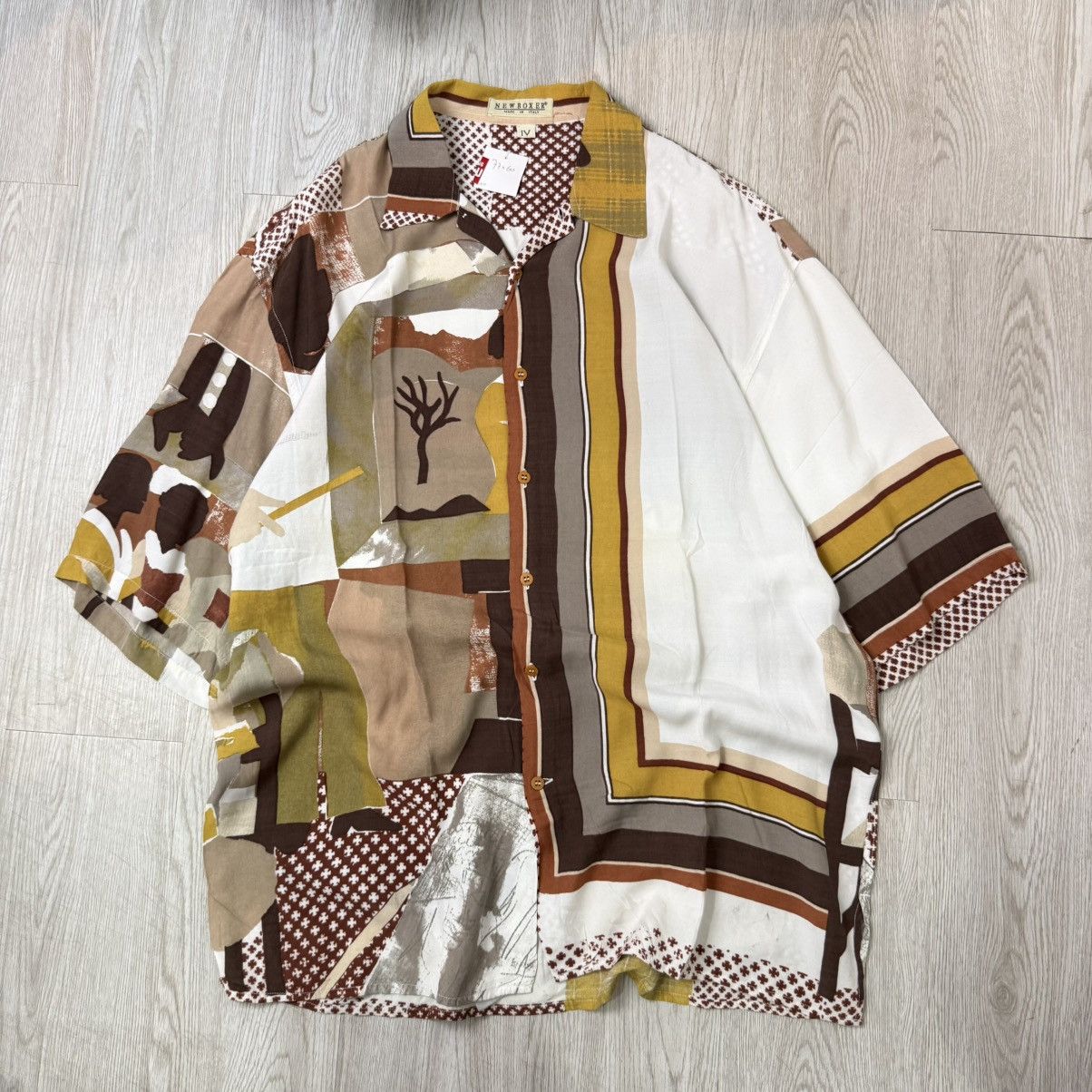 Vintage New boxer italy vintage pattern abstark button shirt Size US XXL / EU 58 / 5 - 1 Thumbnail