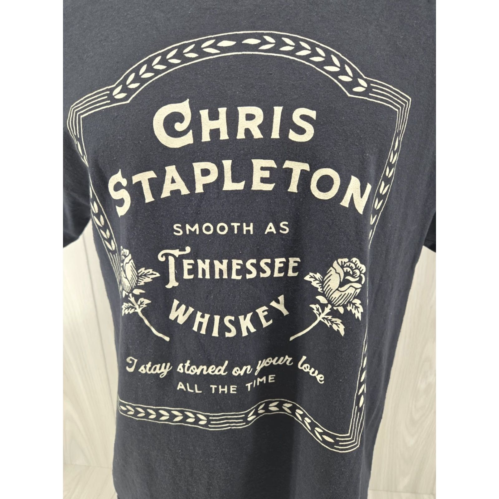 Vintage Chris Stapleton Tennessee Whiskey Traveller Country Tee Large Concert Souvenir T-Shirt Men Black Short Sleeve Crew Neck Graphic Print/Logo Vintage No Size US L / EU 52-54 / 3 - 3 Thumbnail