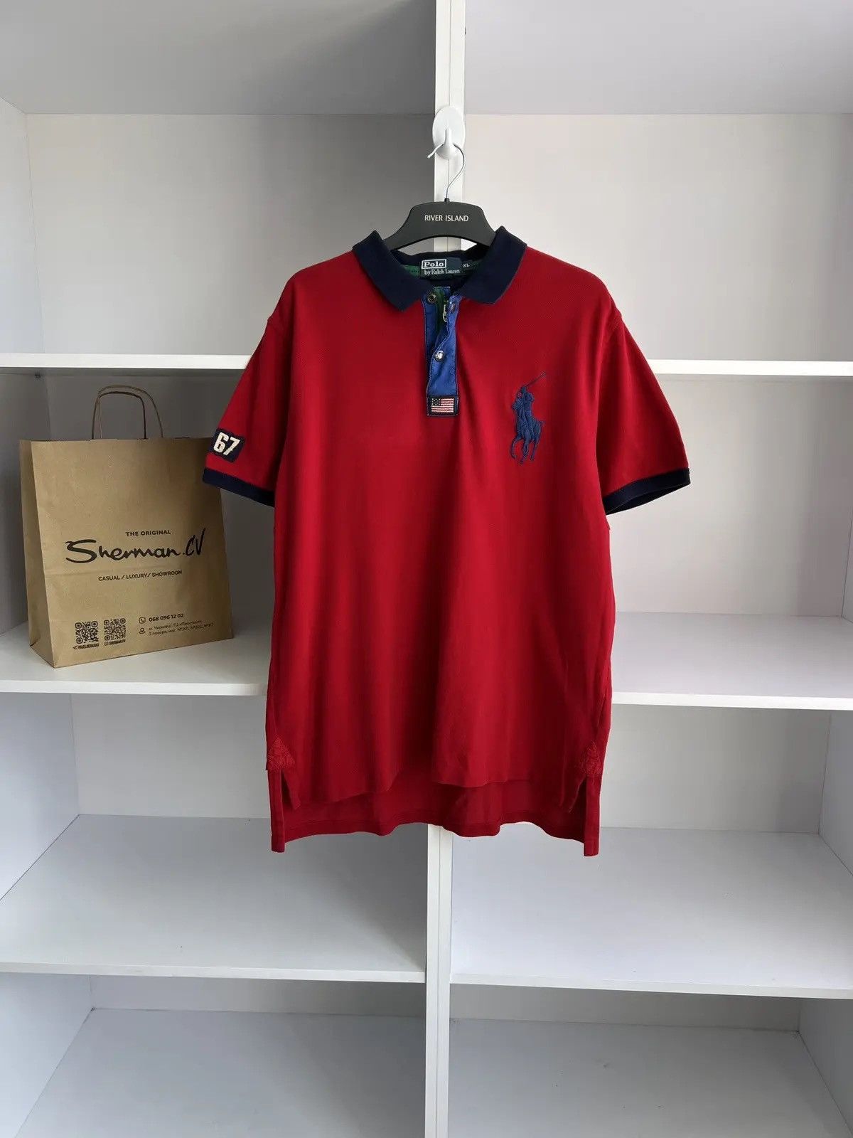 Polo Ralph Lauren × Vintage Vintage Polo Ralph Lauren Chief Keef style polo T-Shirt Size US XL / EU 56 / 4 - 2 Thumbnail